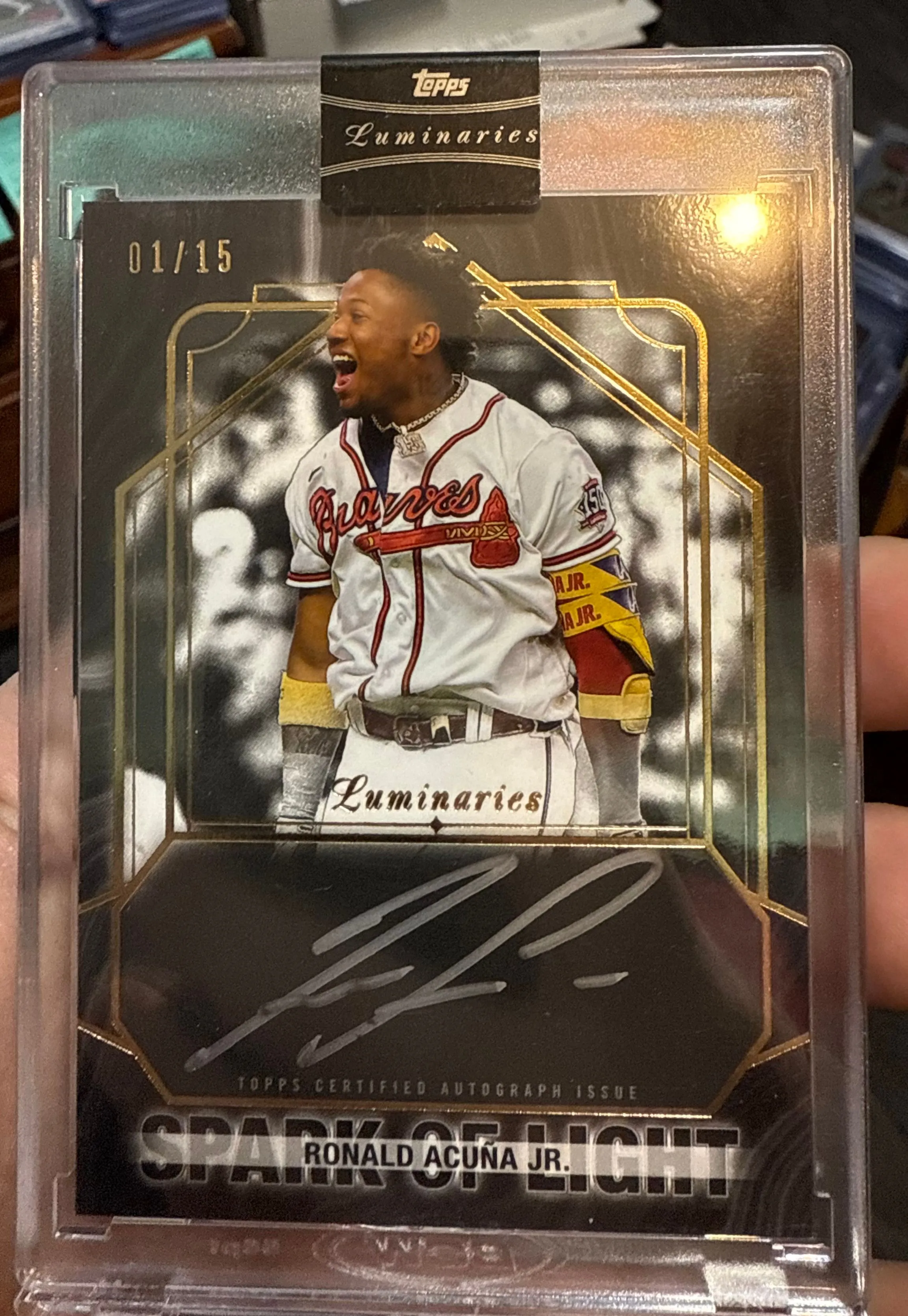 Product image for 2022 Topps Luminaries Ronald Acuna Jr "Spark of Light" auto /15