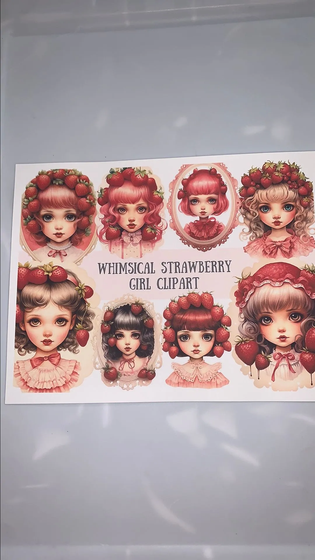 Product image for 00. Strawberry Girls Printable #1