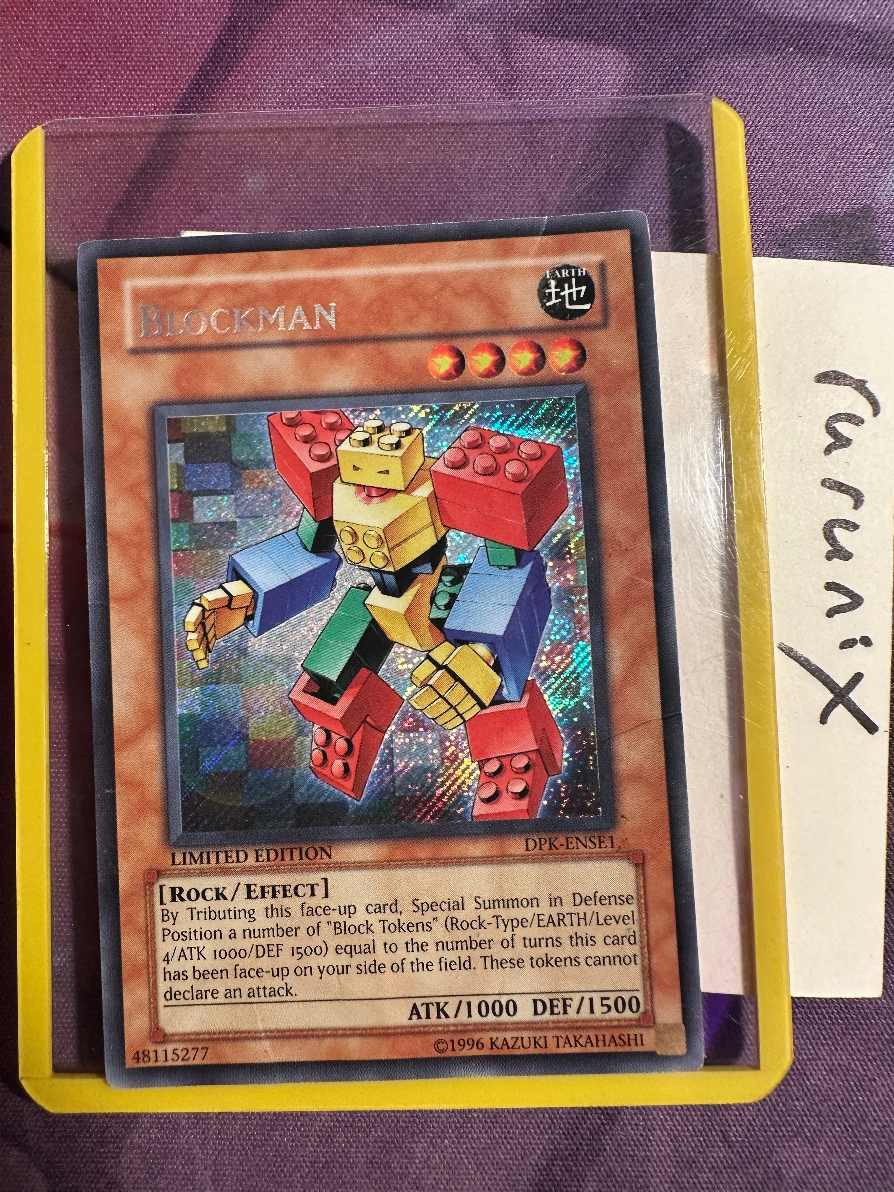 yugioh block card Amazon.com: YU-GI-OH! - Blockman (YGLD-ENC21) - Yugi's Legendary Decks -  1st Edition main image 0