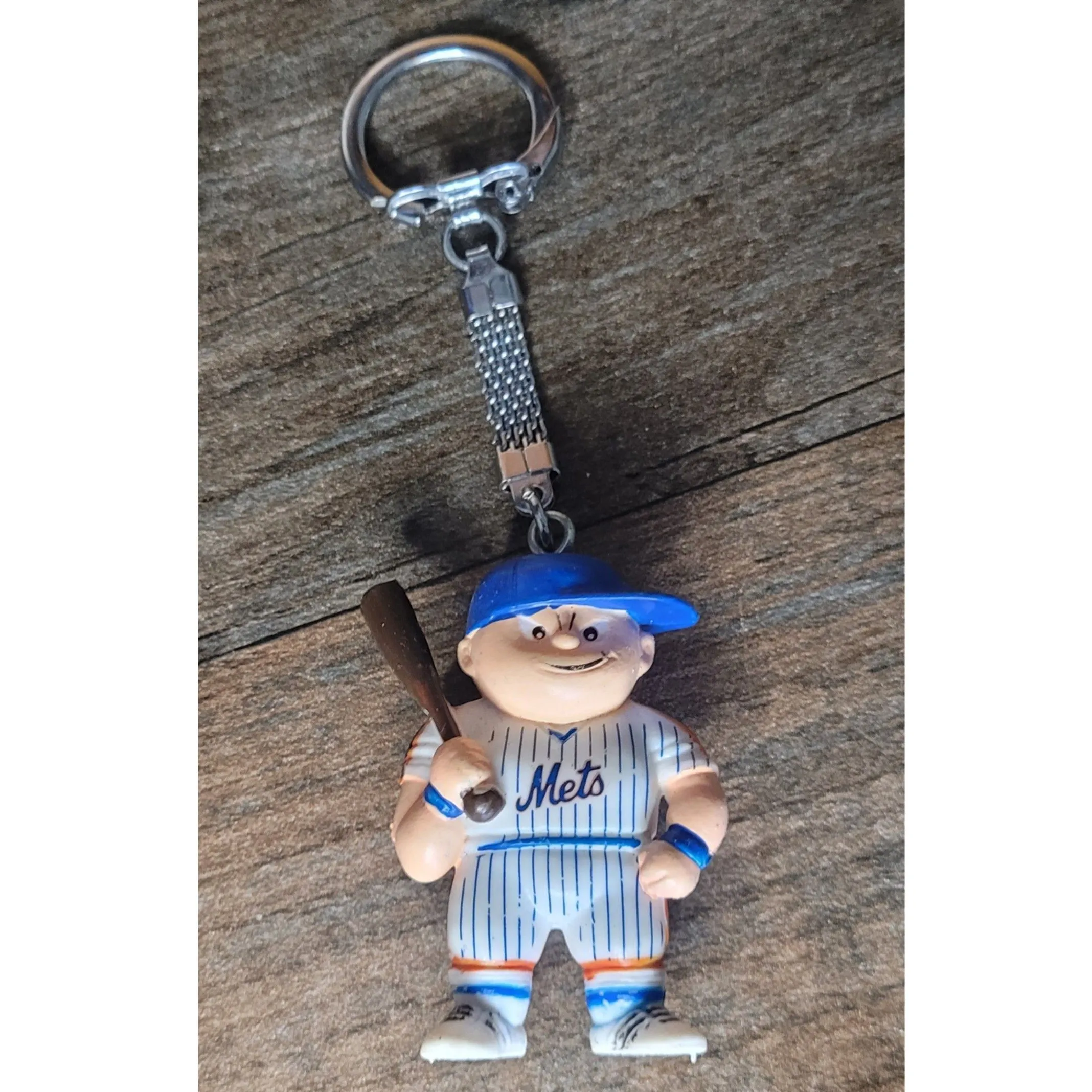 Product image for Vintage 1986 Lil Sports Brat MLB New York Mets Baseball Keychain Rare