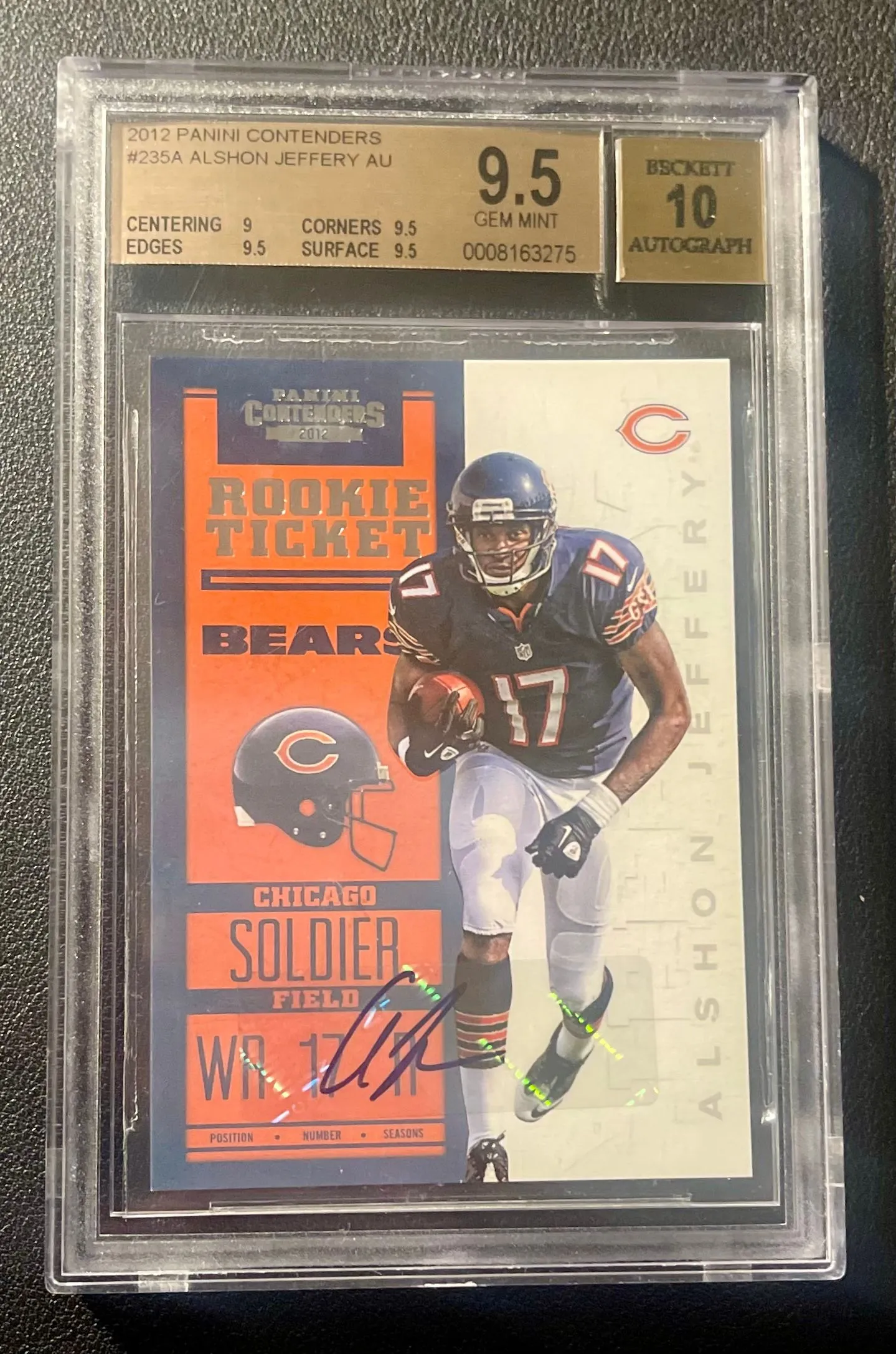 Product image for 2012 Panini Contenders Alshon Jeffery Graded AU