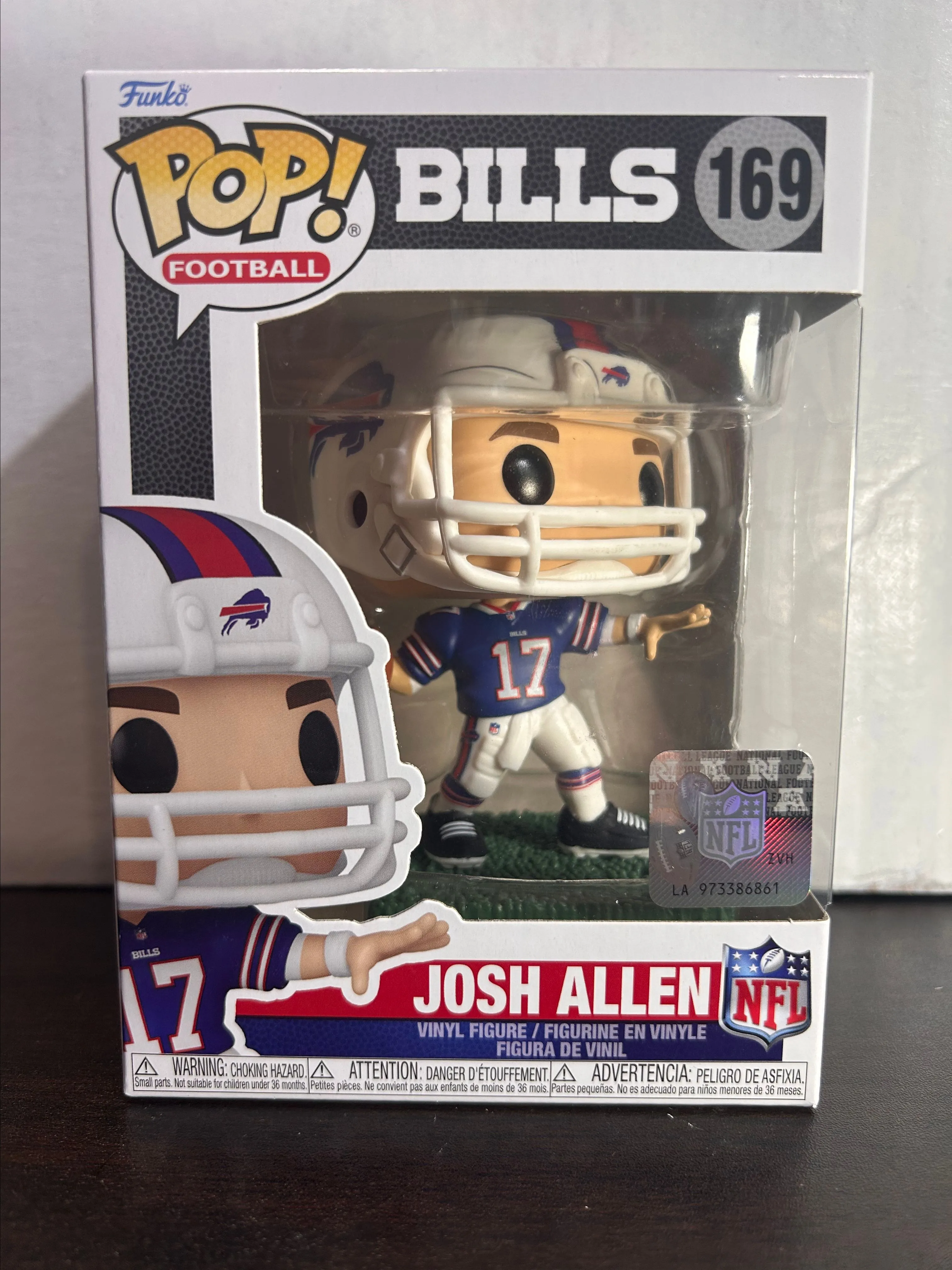 Product image for Josh Allen Buffalo Bills NFL Football Funko Pop 169 with Protector