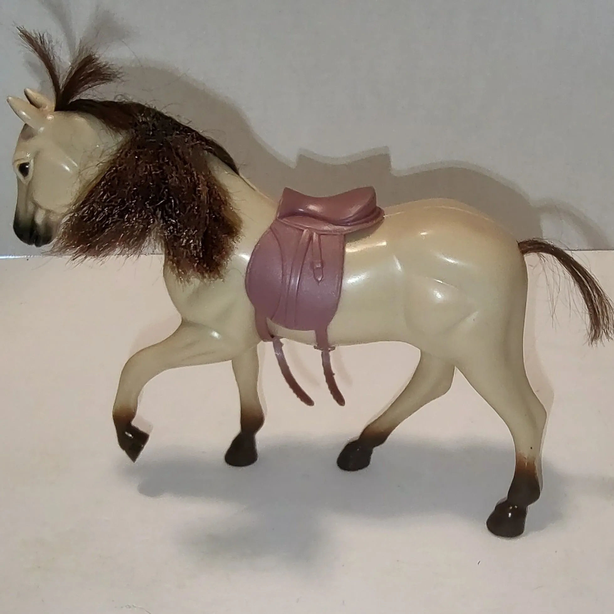 Product image for Lori Doll Horse BATTAT 6.5"H  for 6" Dolls - Cream / Tan W Saddle Pony (P2)
