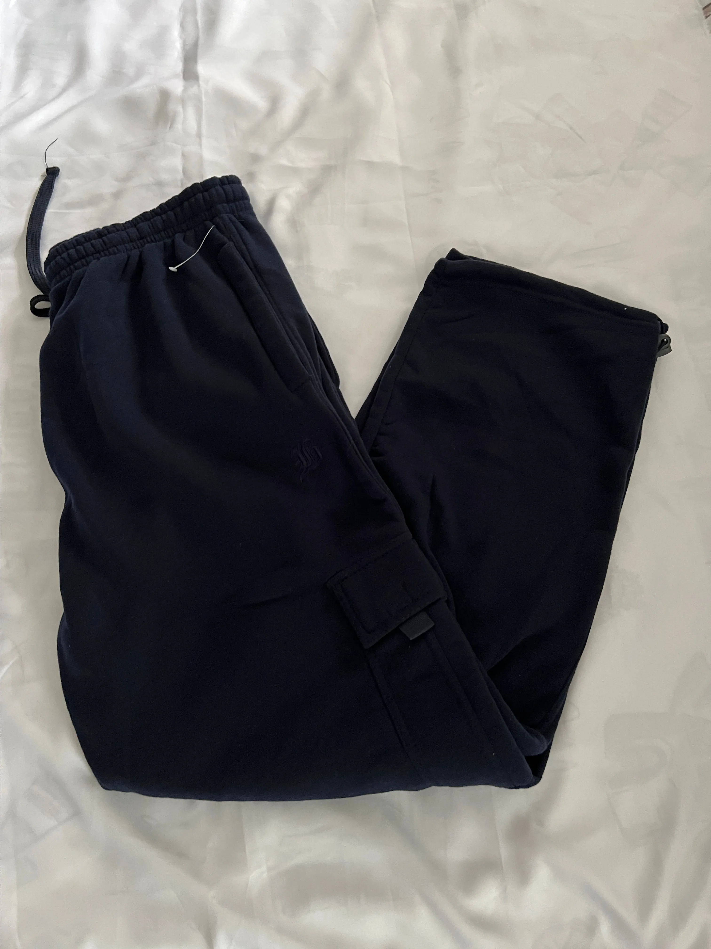 Product image for NWOT Brooklyn Express Men's Joggers Drawstring Waist Navy Blue w/Pockets Sz XL