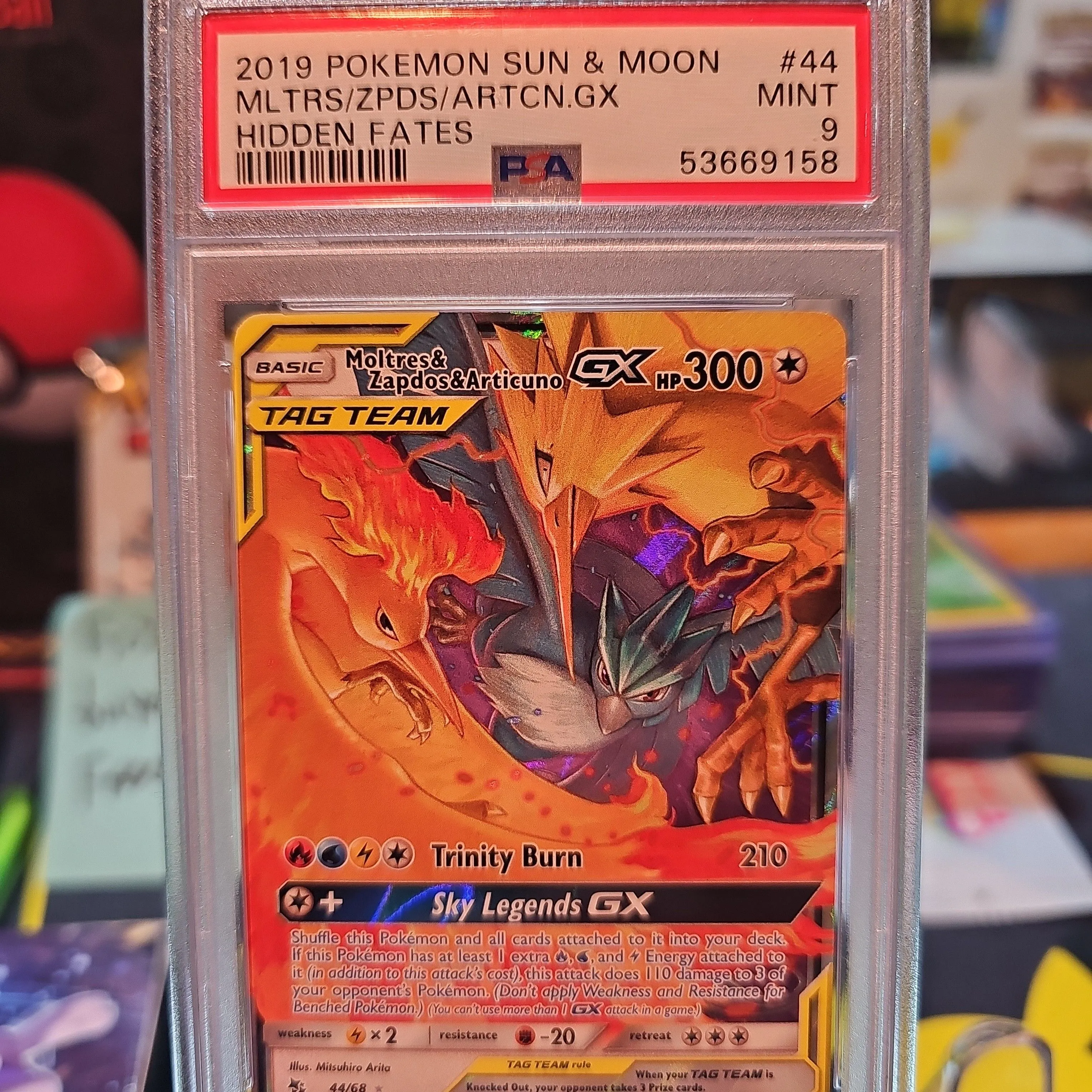 Product image for moltres zapdos articuno gx tag team hidden fates