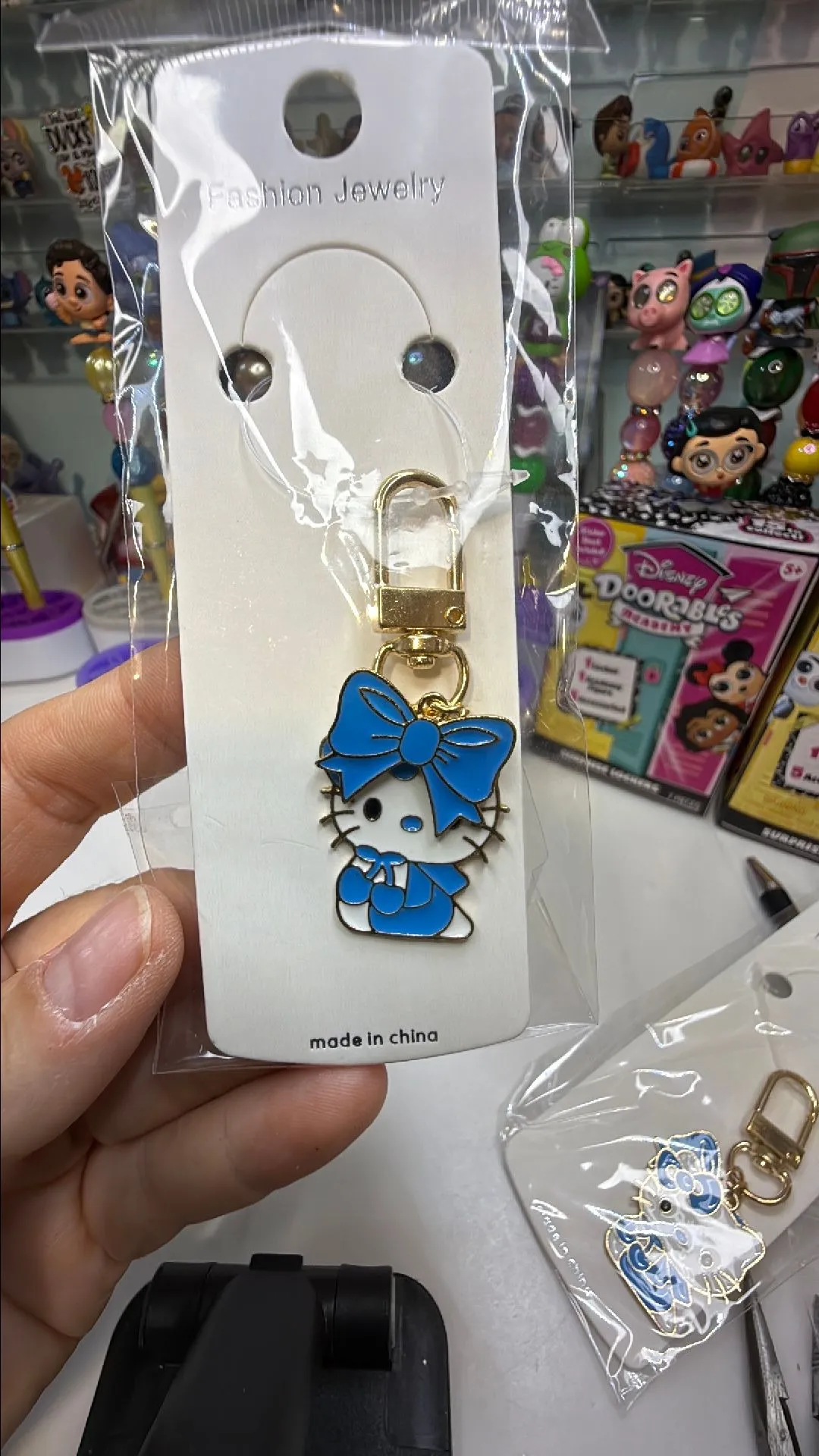 Product image for Blue Hello Kitty keychain