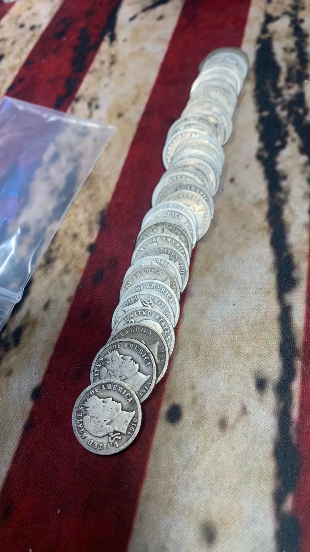 Product image for 50 G/VG Barber Dimes, 1 Roll