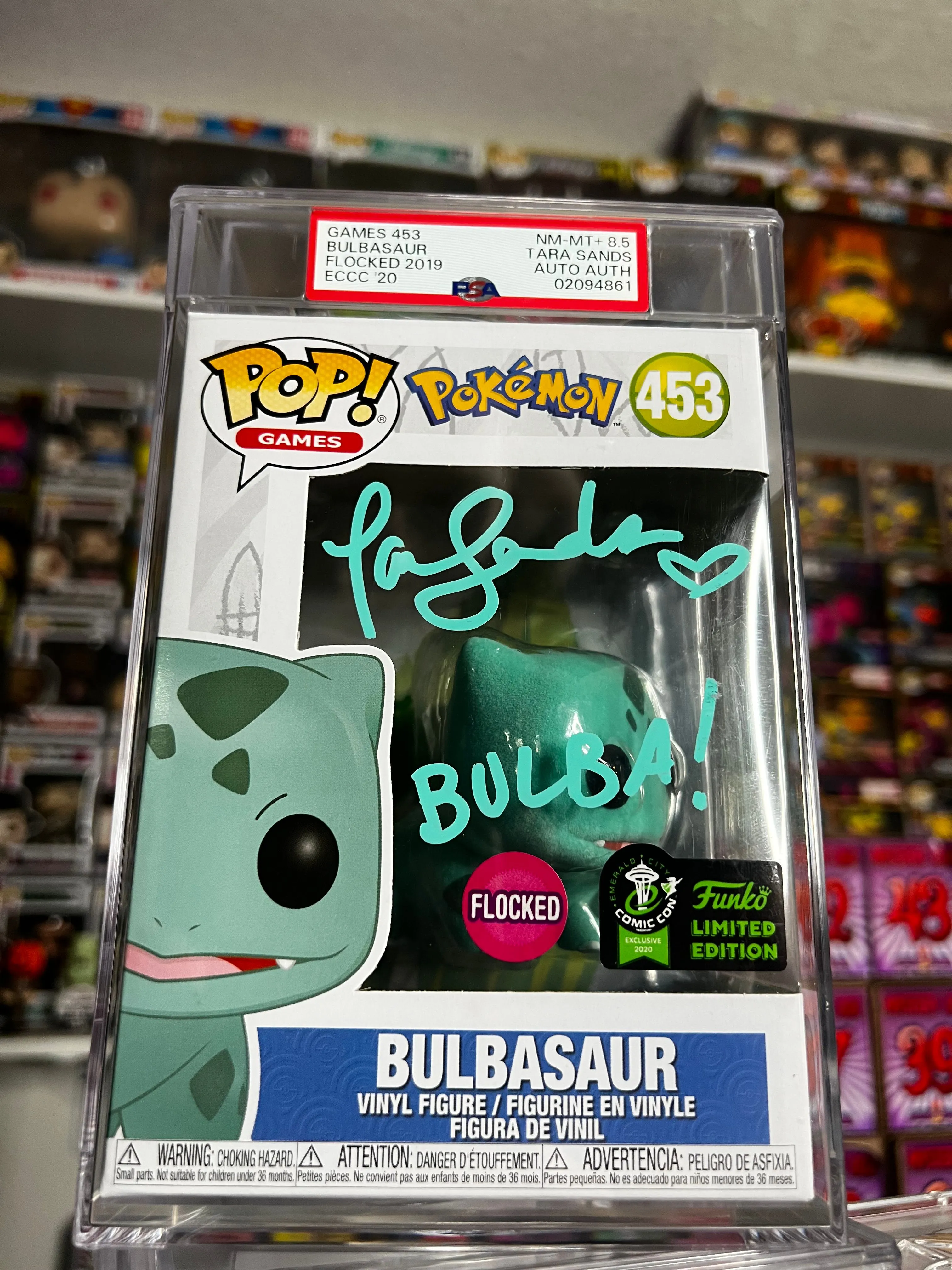 Product image for Bulbasaur (Flocked) Con Sticker SIGNED