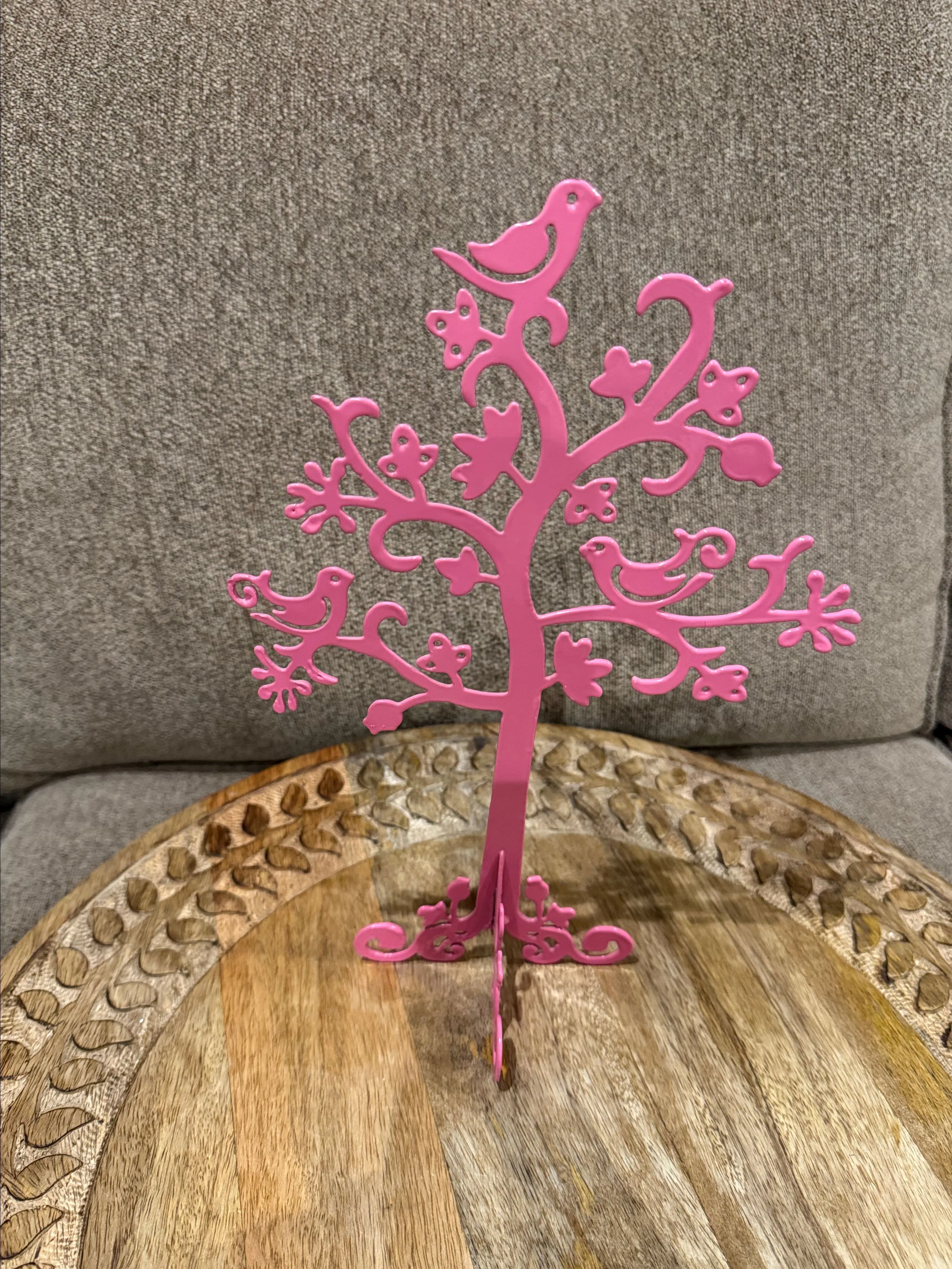 Product image for Pink metal jewelry holder