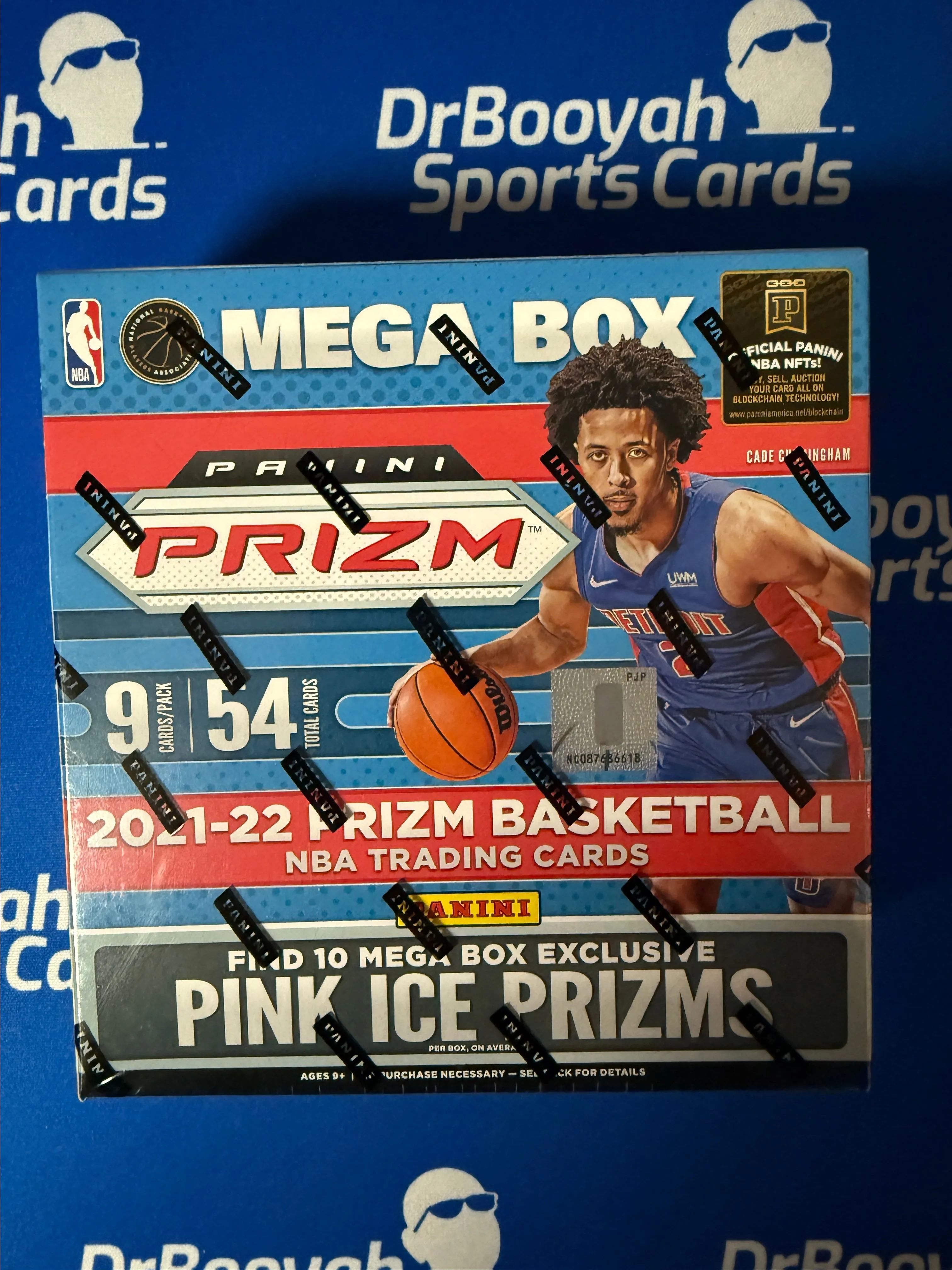 Product image for 2021-22 Prizm Basketball Mega Box Pink Ice - 1 Box