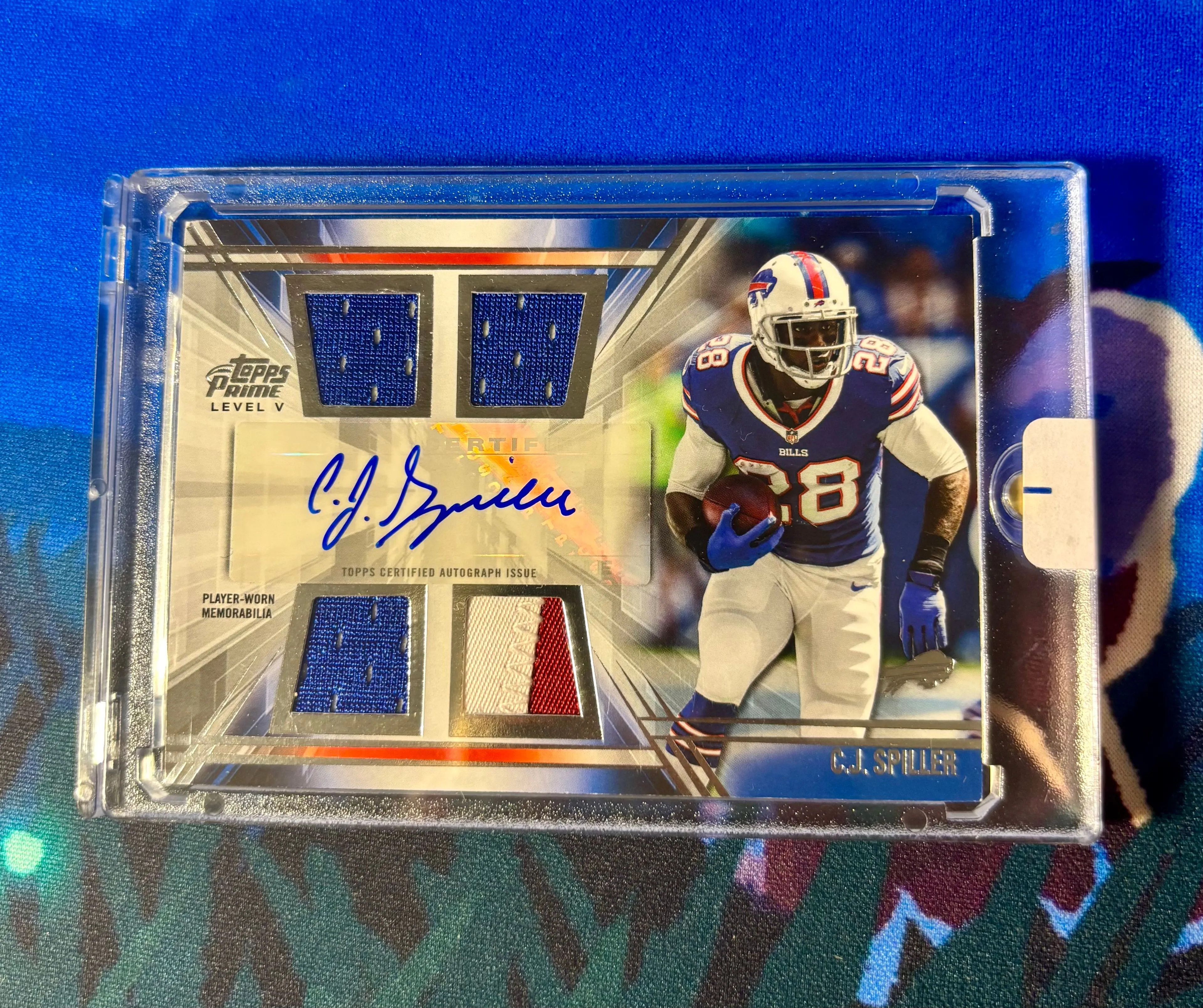 Product image for CJ Spiller Topps Prime Autograph Patch Card