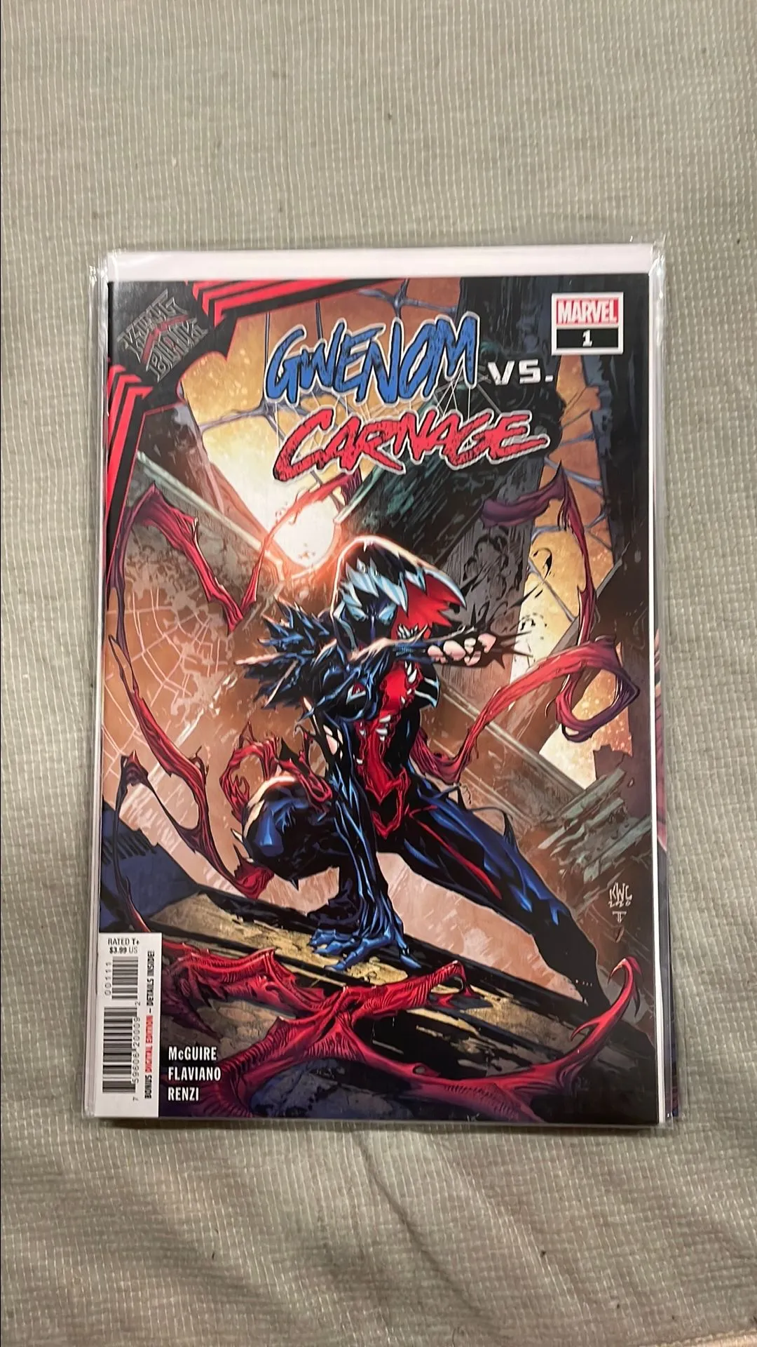 Product image for King in Black: Gwenom Vs Carnage issue 1A first appearance 9.8 Ken Lashley cover
