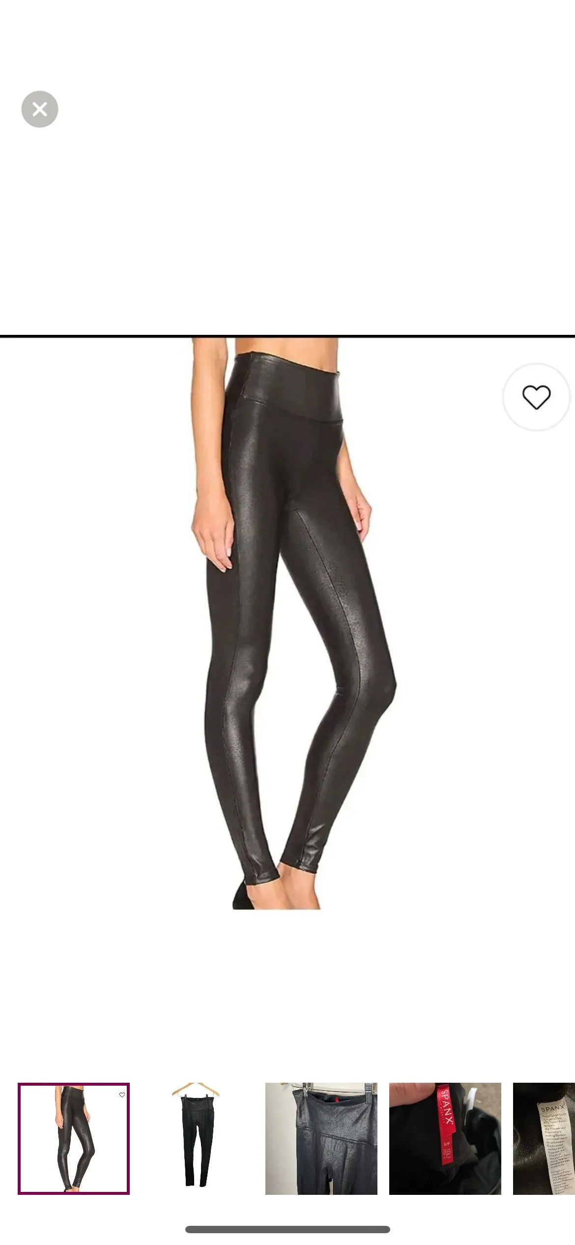 Product image for Spanx Faux Leather Leggings in Black