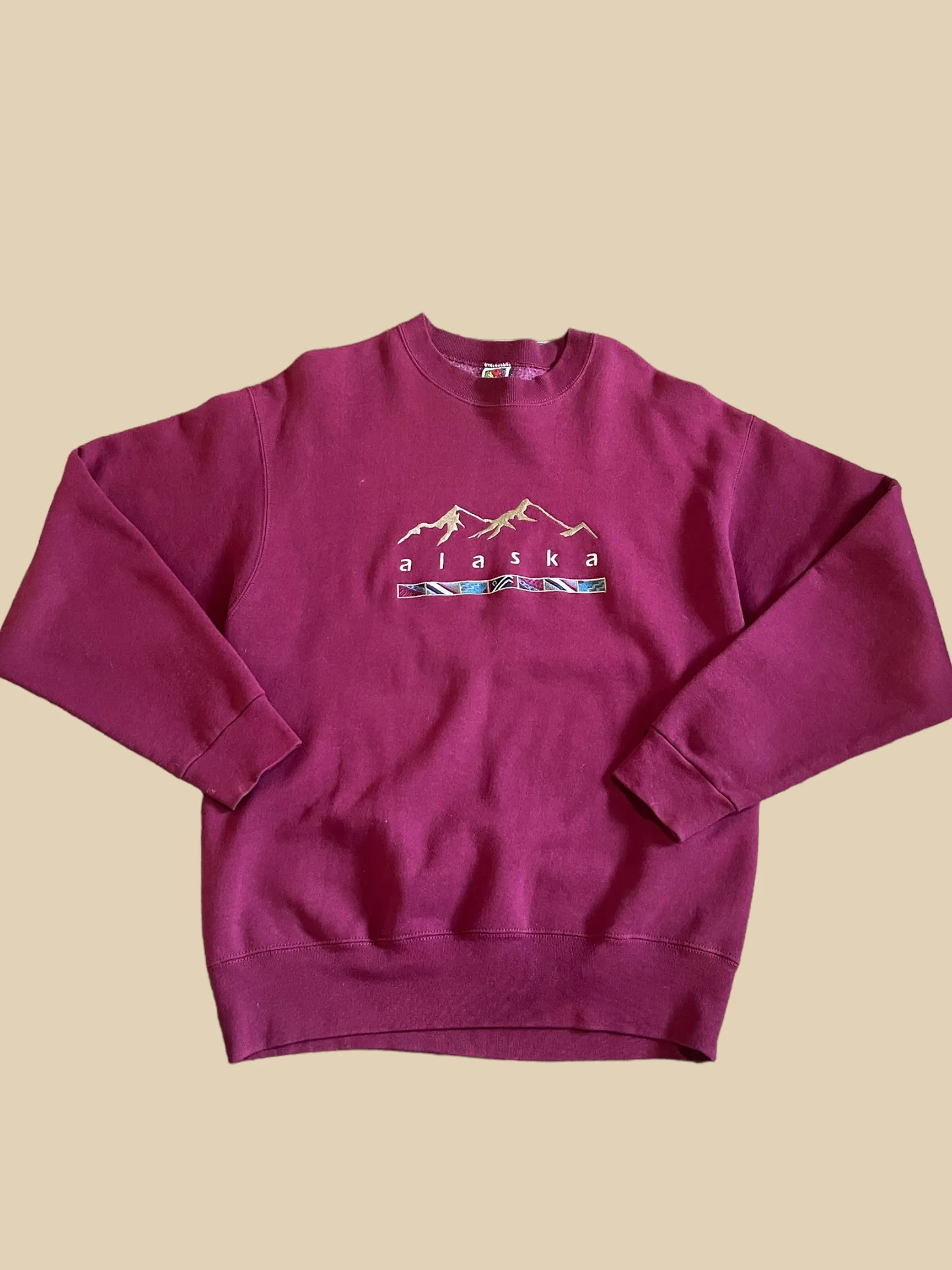 Product image for 90s Alaska Embroidered Crewneck Sweatshirt