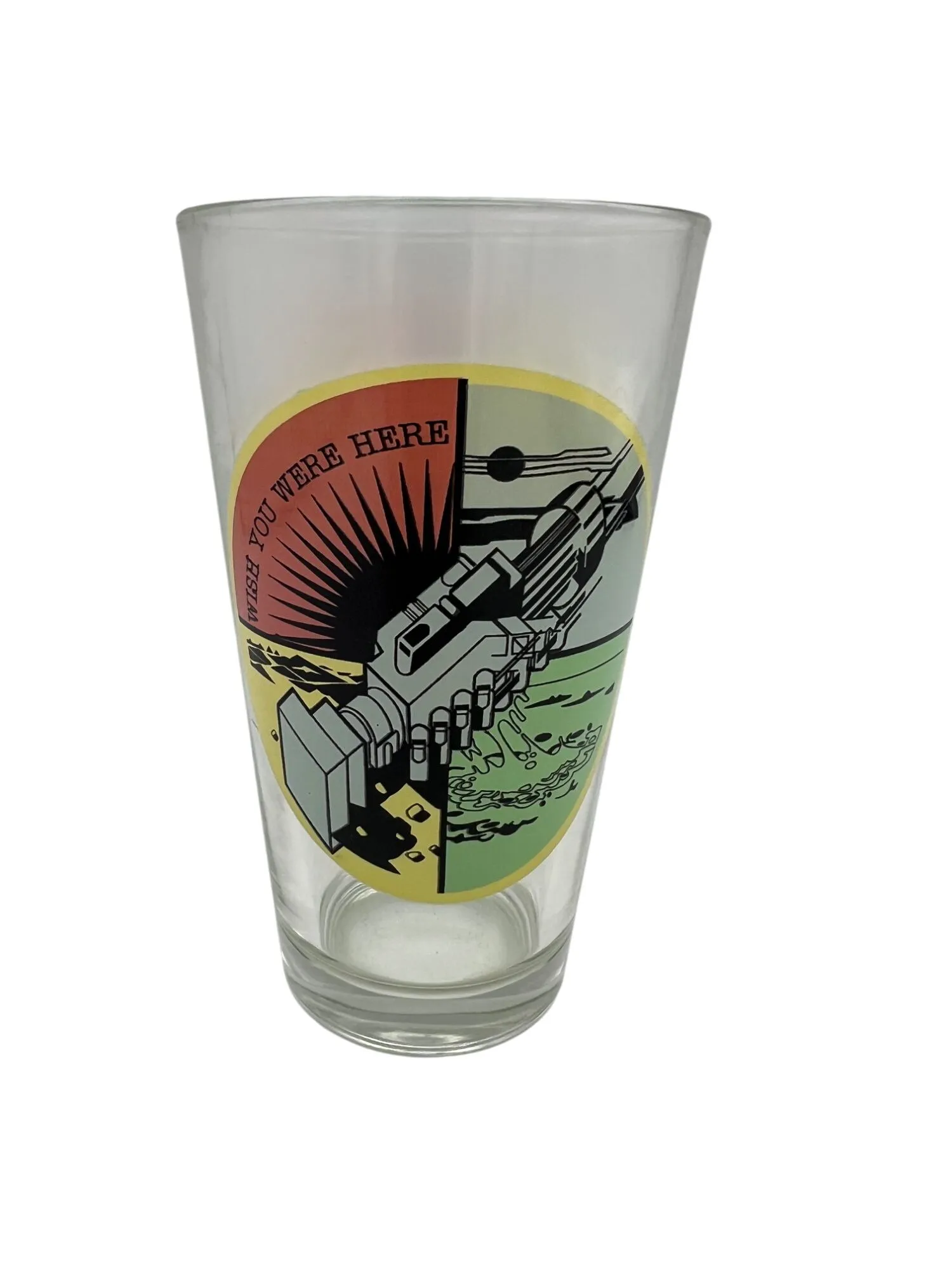 Product image for 2007 Pink Floyd Wish You Were Here Pint Glass Album Art 5.75" Tall