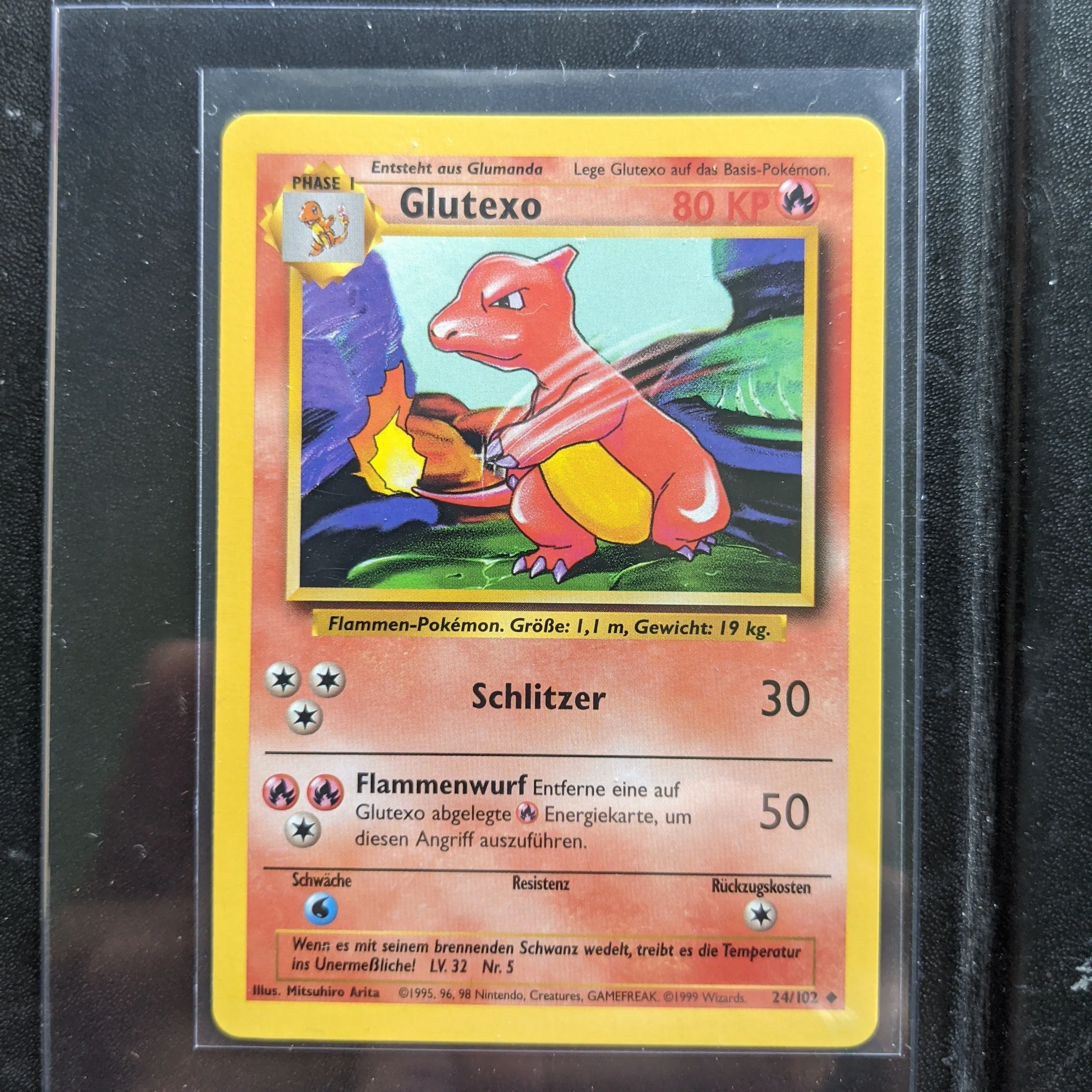 Product image for 1999 Charmeleon Pokemon Base German #24