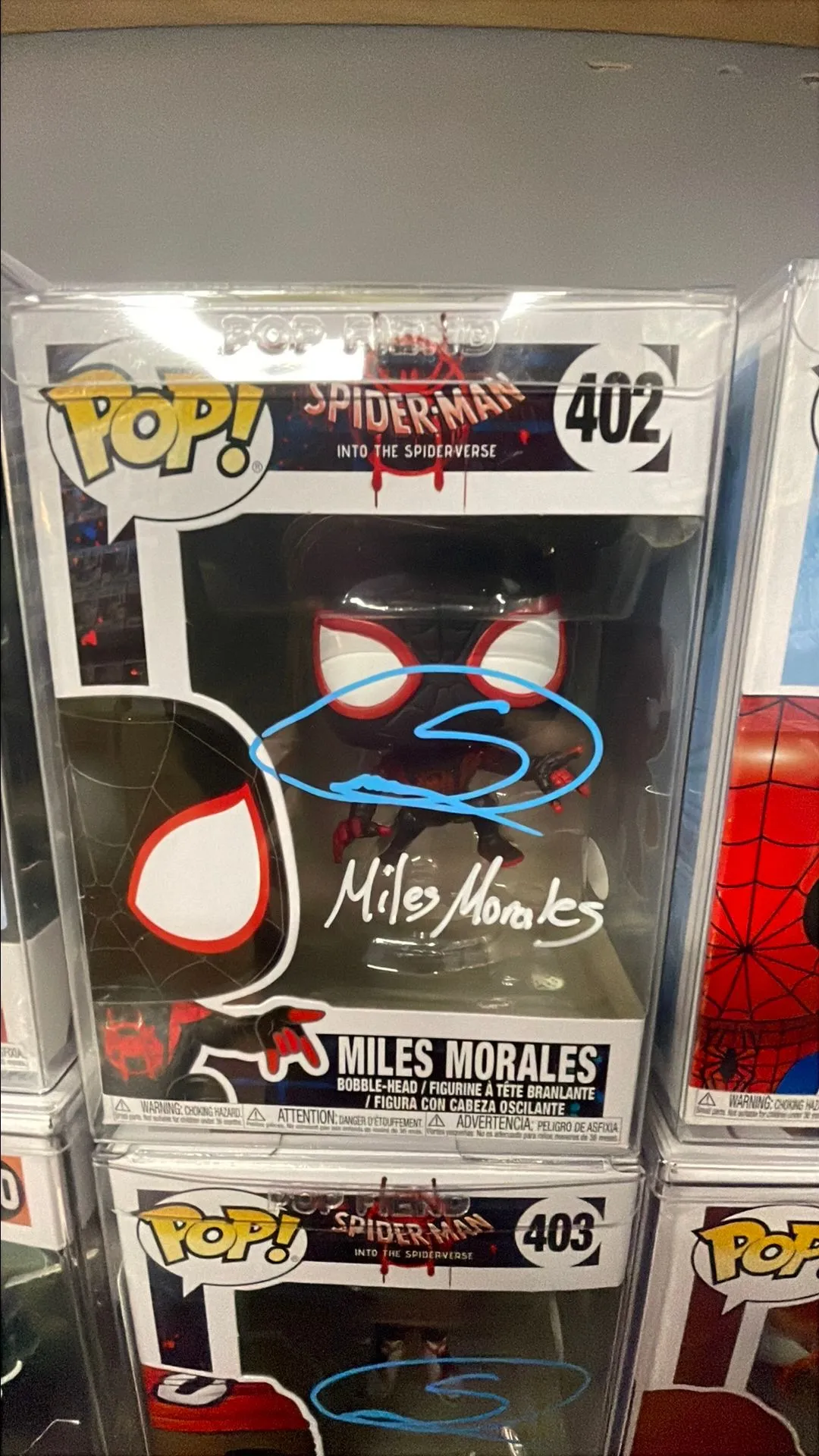 Product image for 1 autographed Miles Morales - 402 (blue auto)