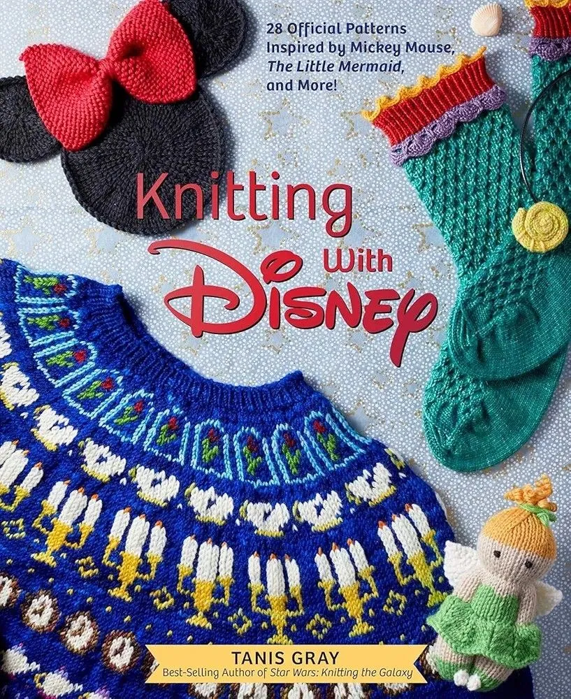Product image for Knitting with Disney: 28 Official Patterns Inspired by Mickey Mouse, The Little Mermaid, & More EUC
