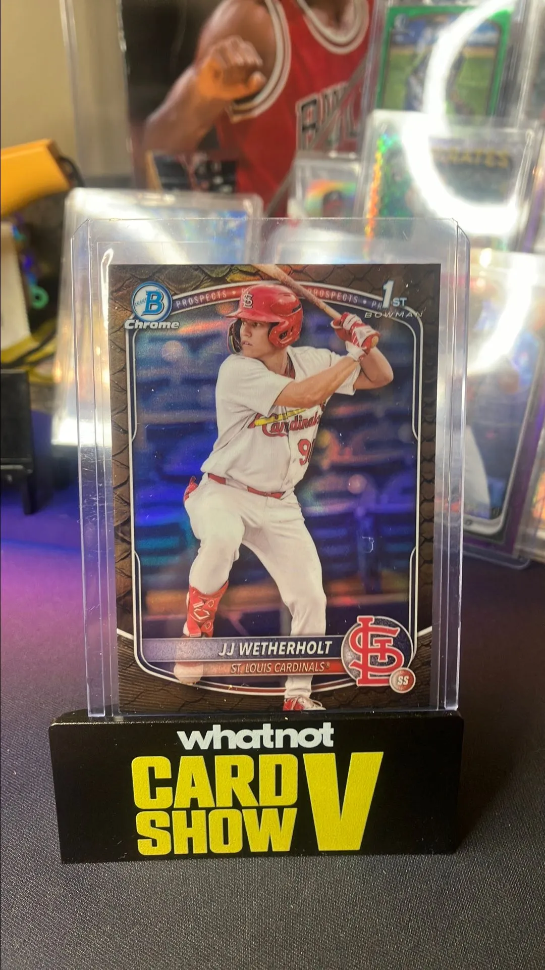 Product image for 2025 Bowman Chrome JJ Wetherholt 1st Chrome Reptilian Refractor
