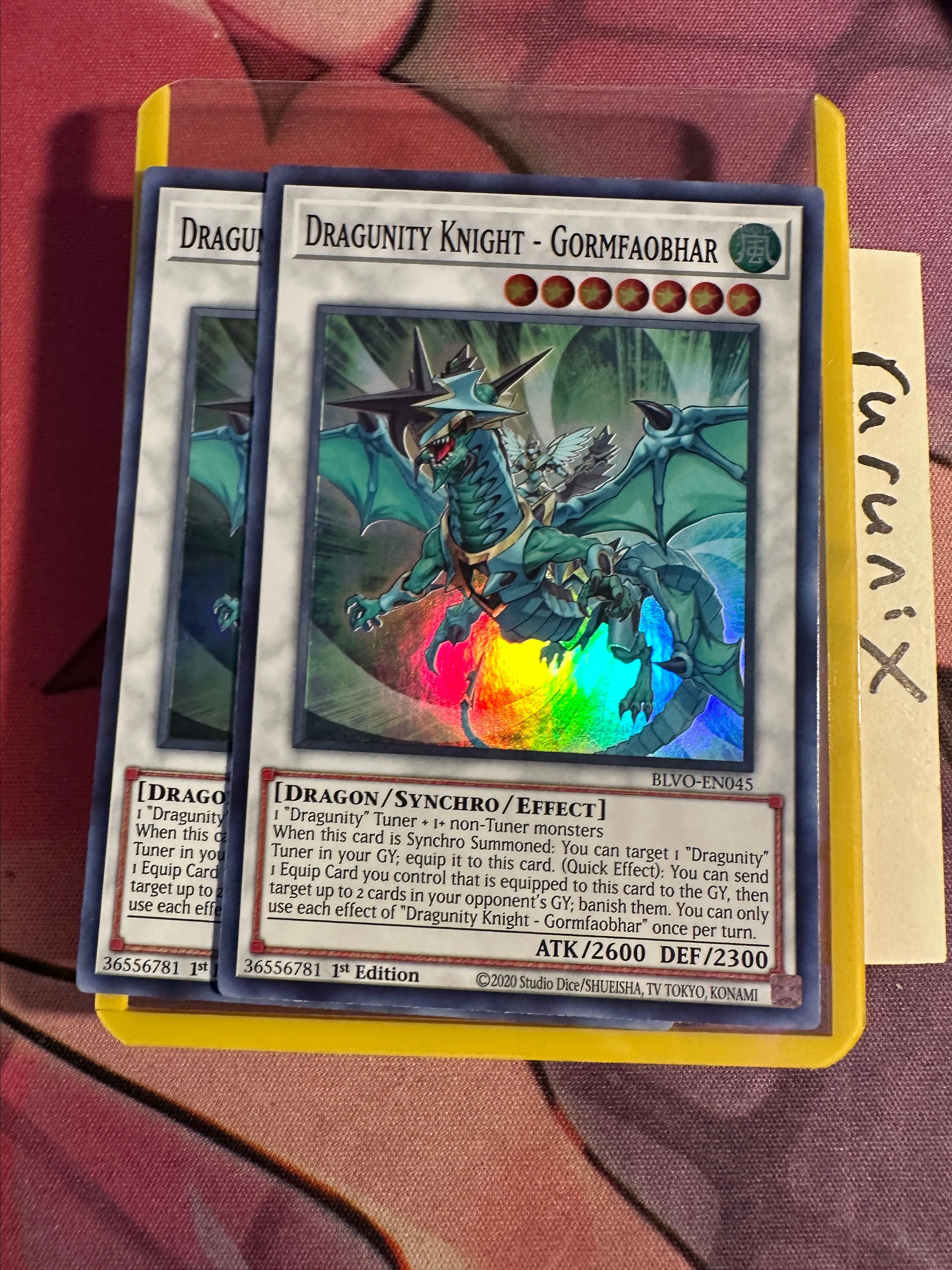 2x Yugioh Dragunity Knight Gormfaobhar BLVO-EN045 Super Rare Blazing Vortex  (BLVO)  Whatnot: Shop, Sell, Connect