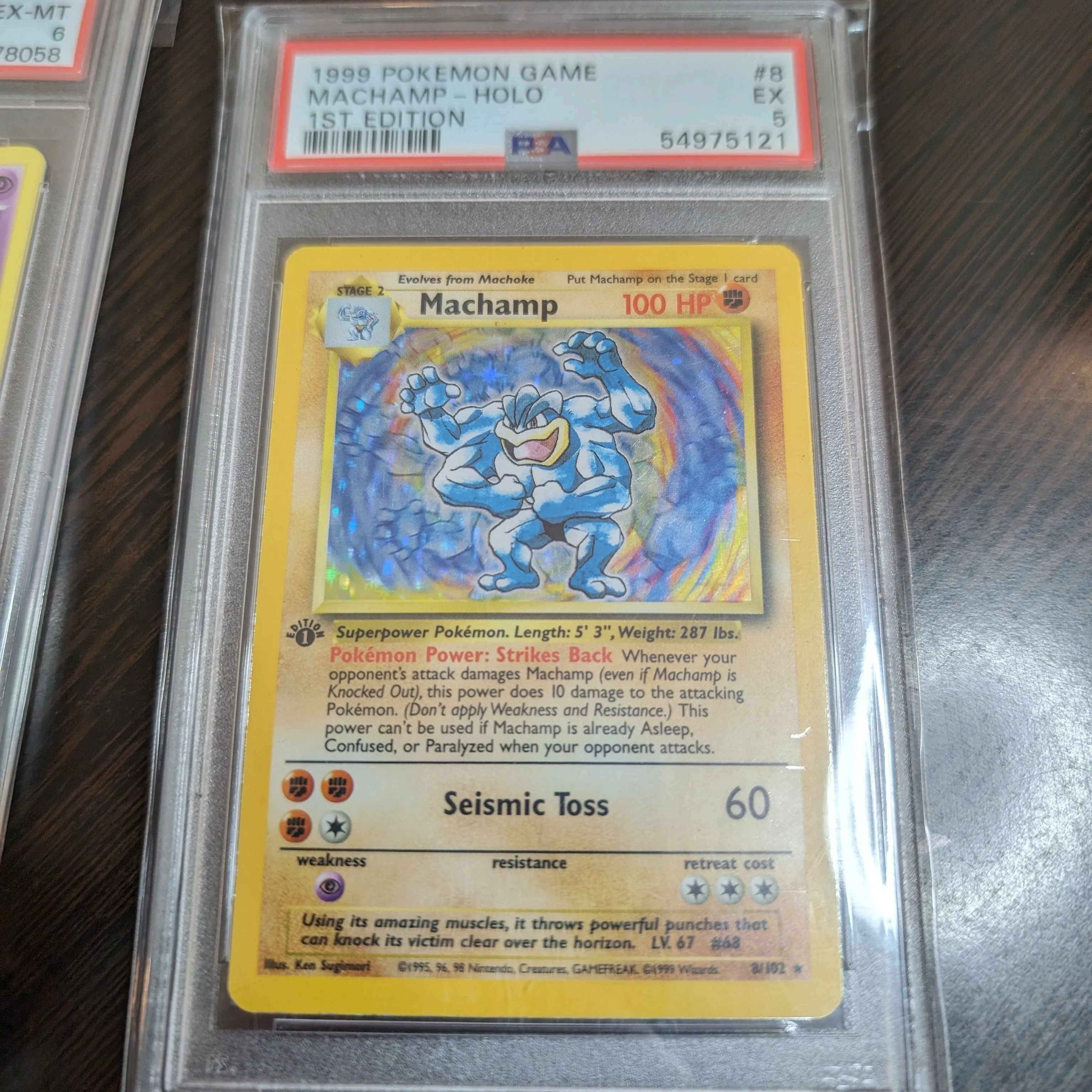 Product image for Machamp 1st ed base set PSA 5