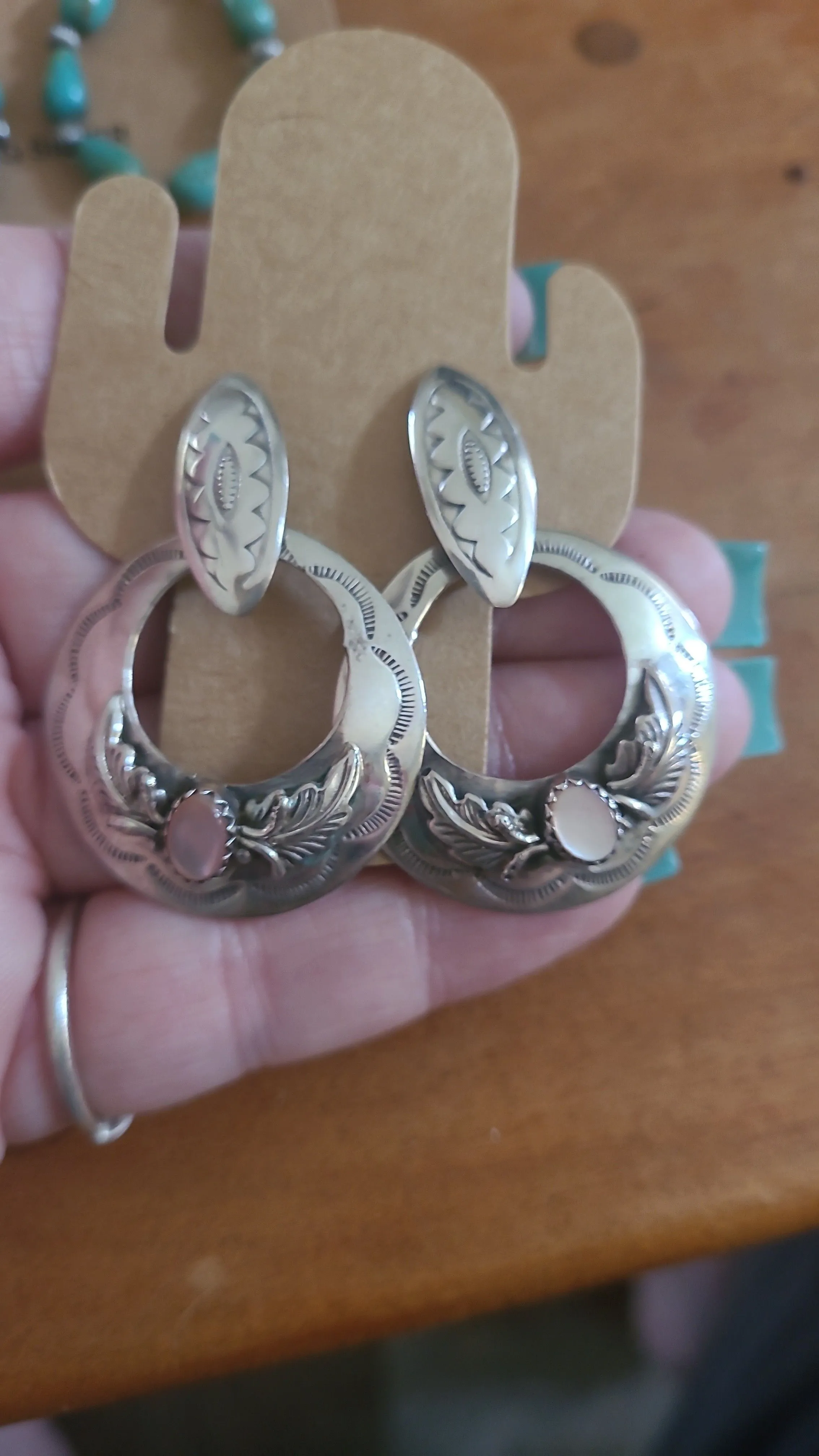 Product image for Pink MOP door knockers native stamped 