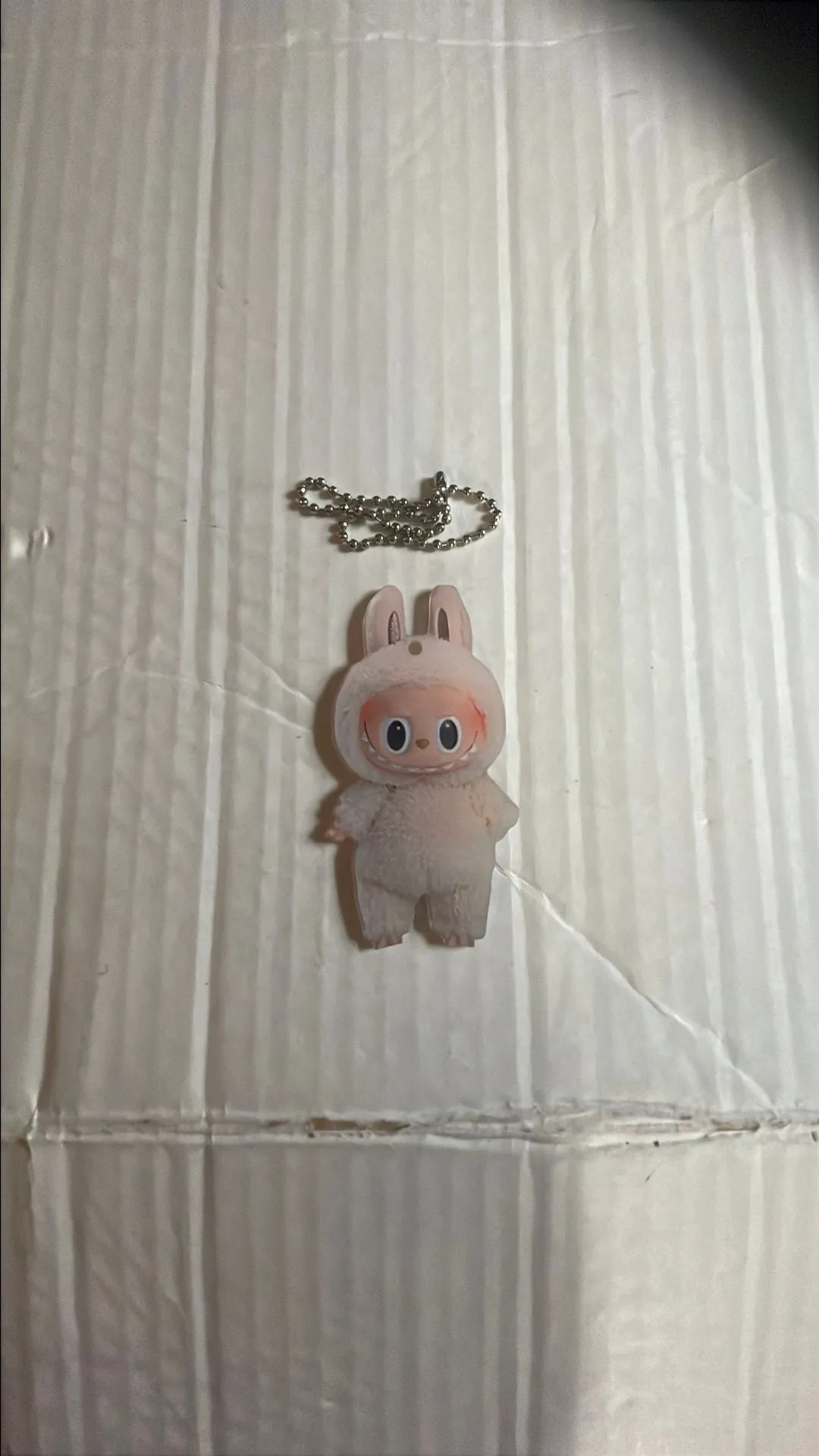 Product image for Cream Labubu Keychain