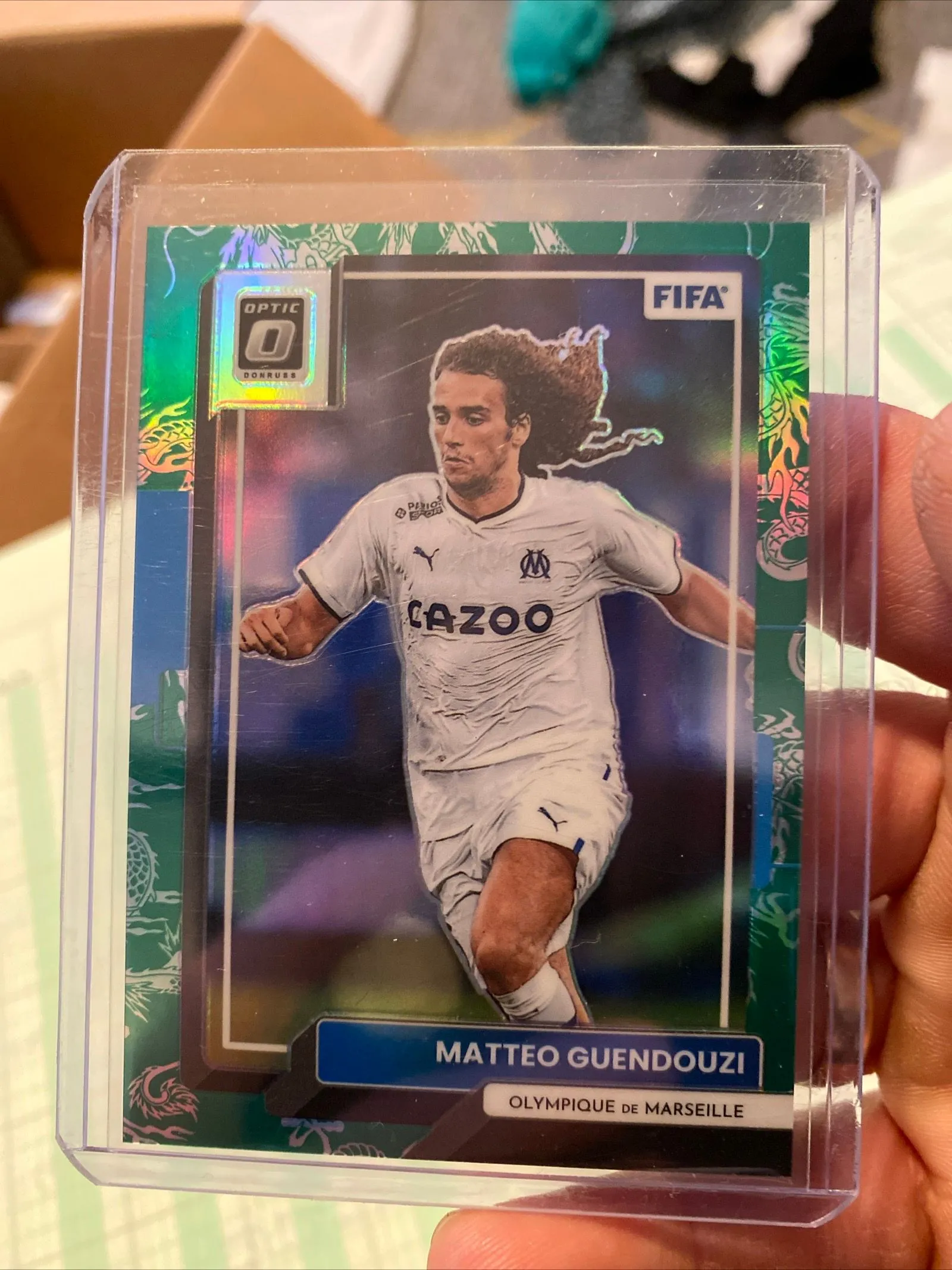Product image for 22/23 Donruss Soccer Optic Dragon Prizm Matteo Guendouzi /8