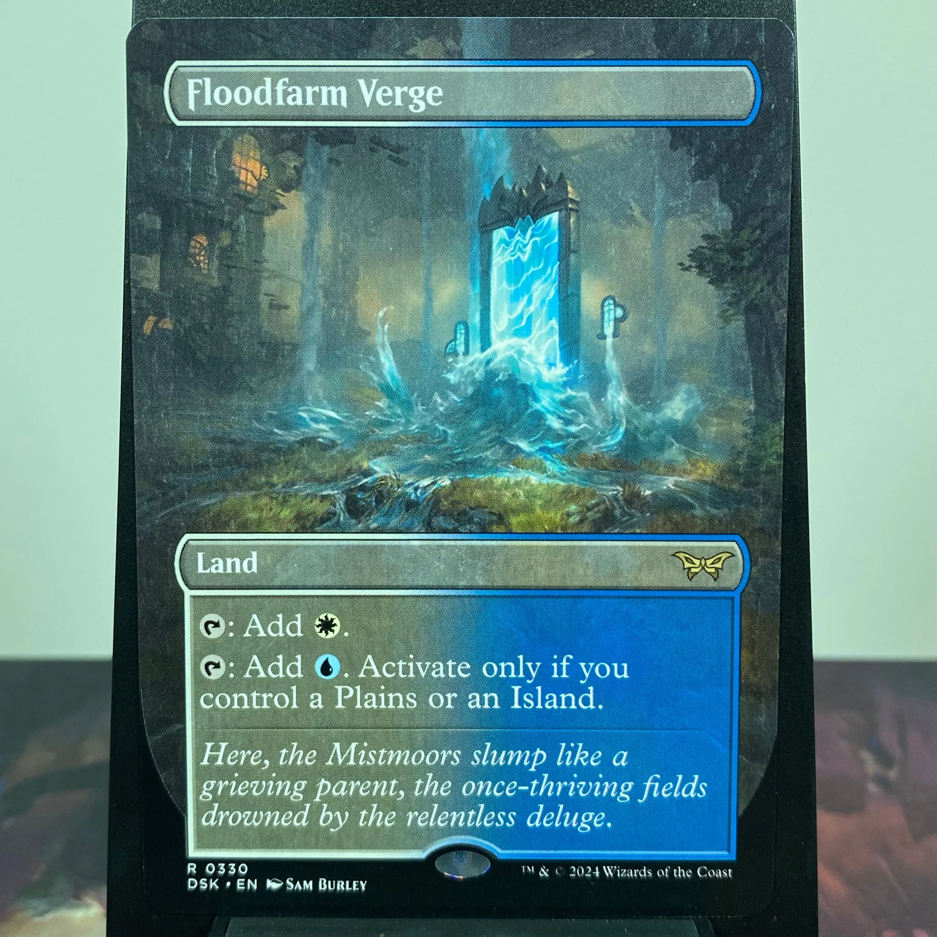 Product image for Floodfarm Verge (Borderless) - Duskmourn: House of Horror - White/Blue - Land - Rare - 1x
