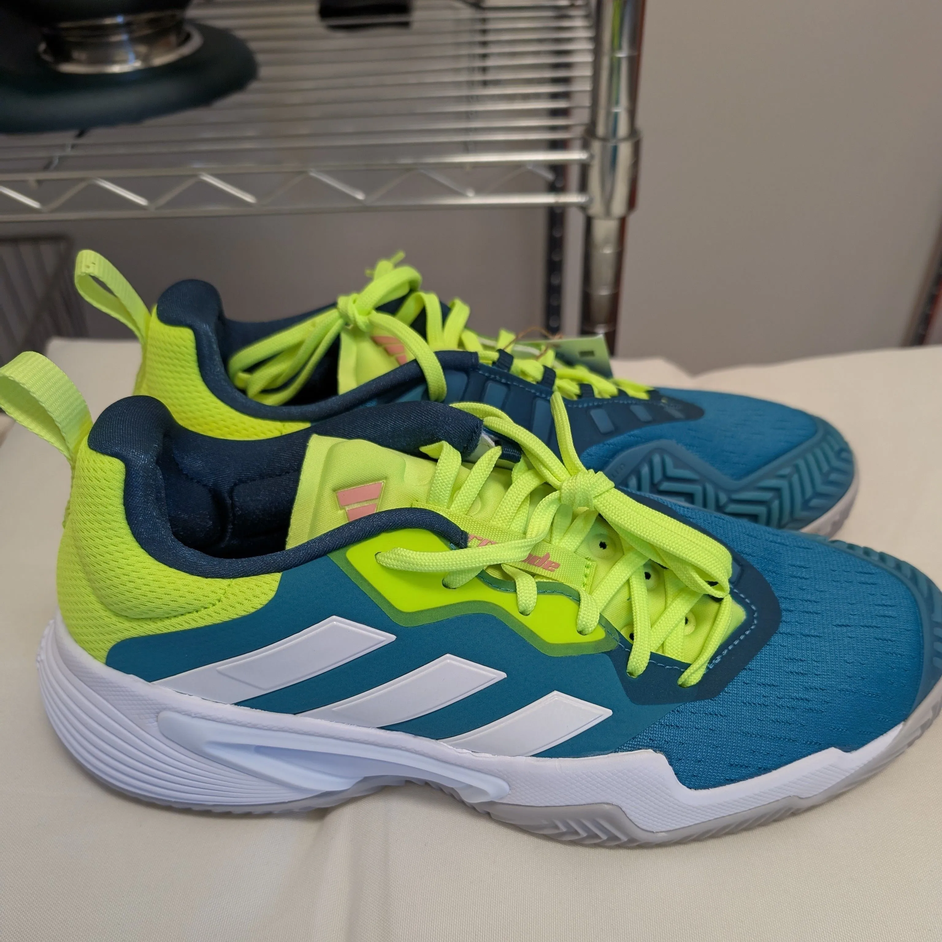 Adidas Barricade Clay Court Tennis Shoes Green White ID1557 Men's Sz 9.5   Whatnot: Shop, Sell, Connect