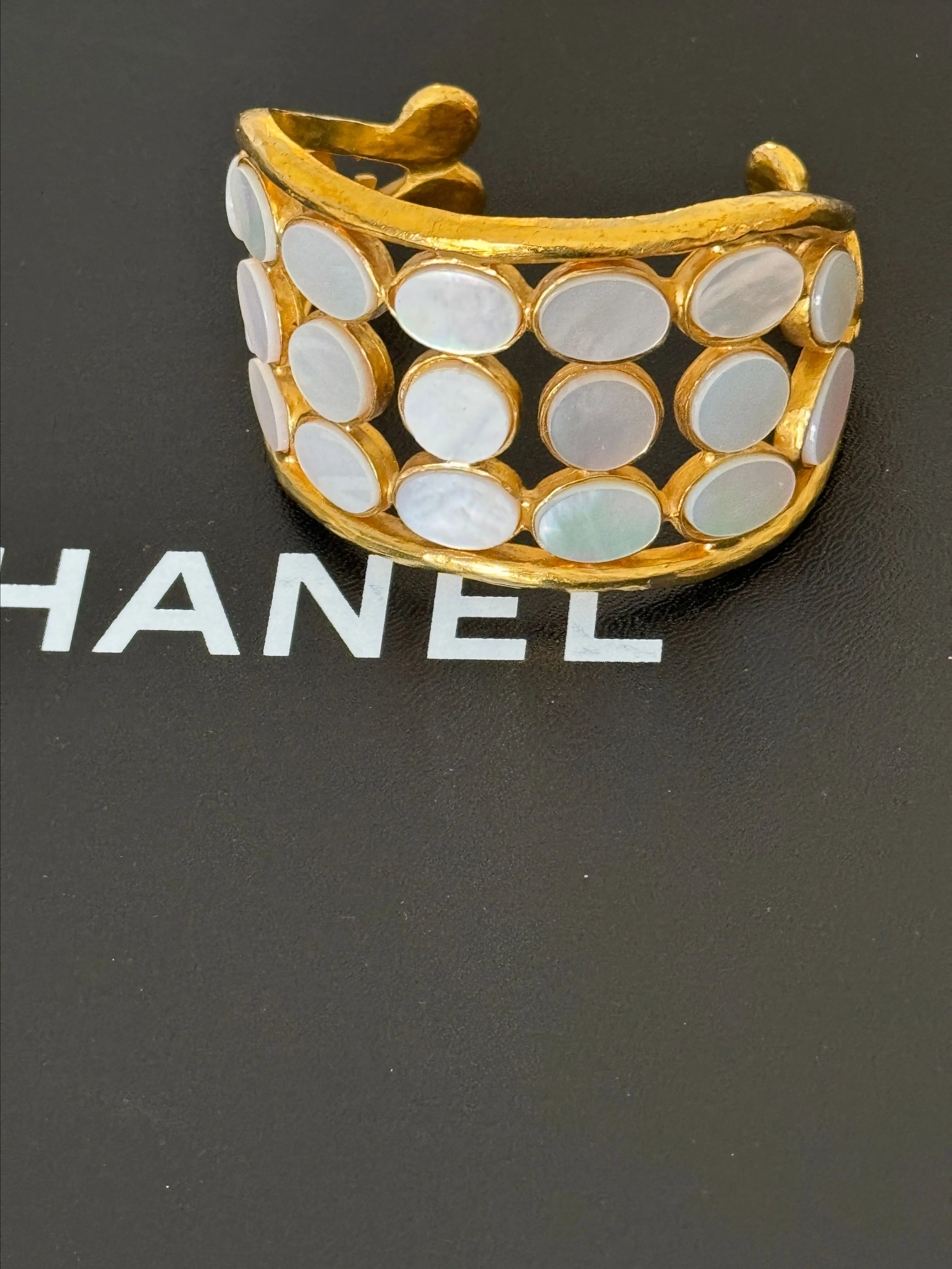 Product image for Chanel Vintage Mother of Pearl Cuff Bracelet