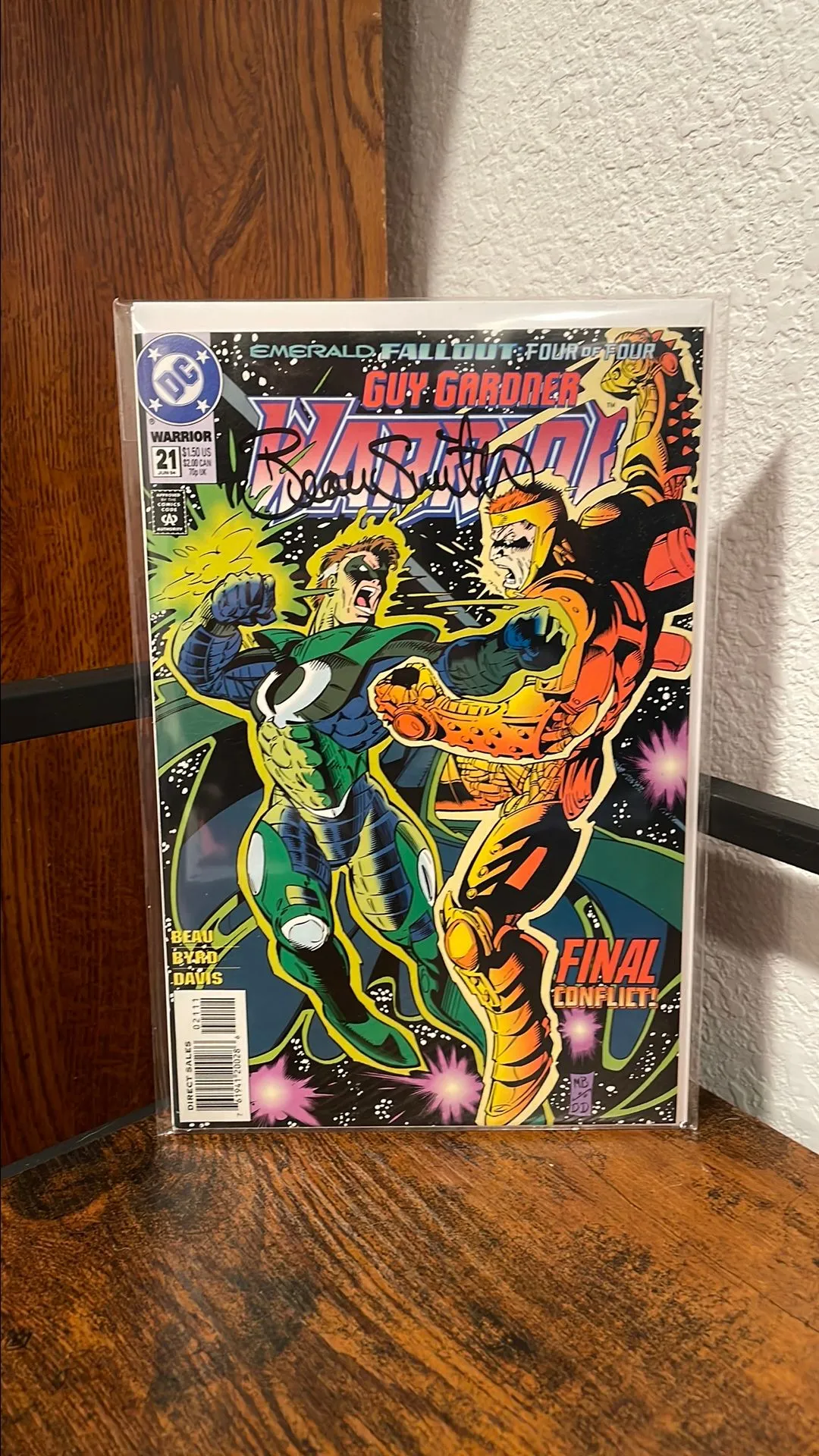 Product image for Guy Gardner Warrior #21 1994 signed