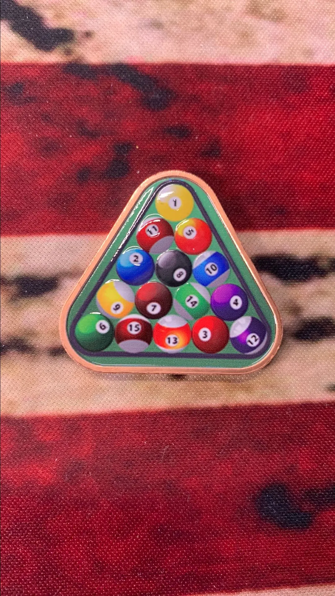 Product image for POOL TABLE RUN THE TABLE COLORIZED OBVERSE AND REVERSE! .999 FINE copper ounce