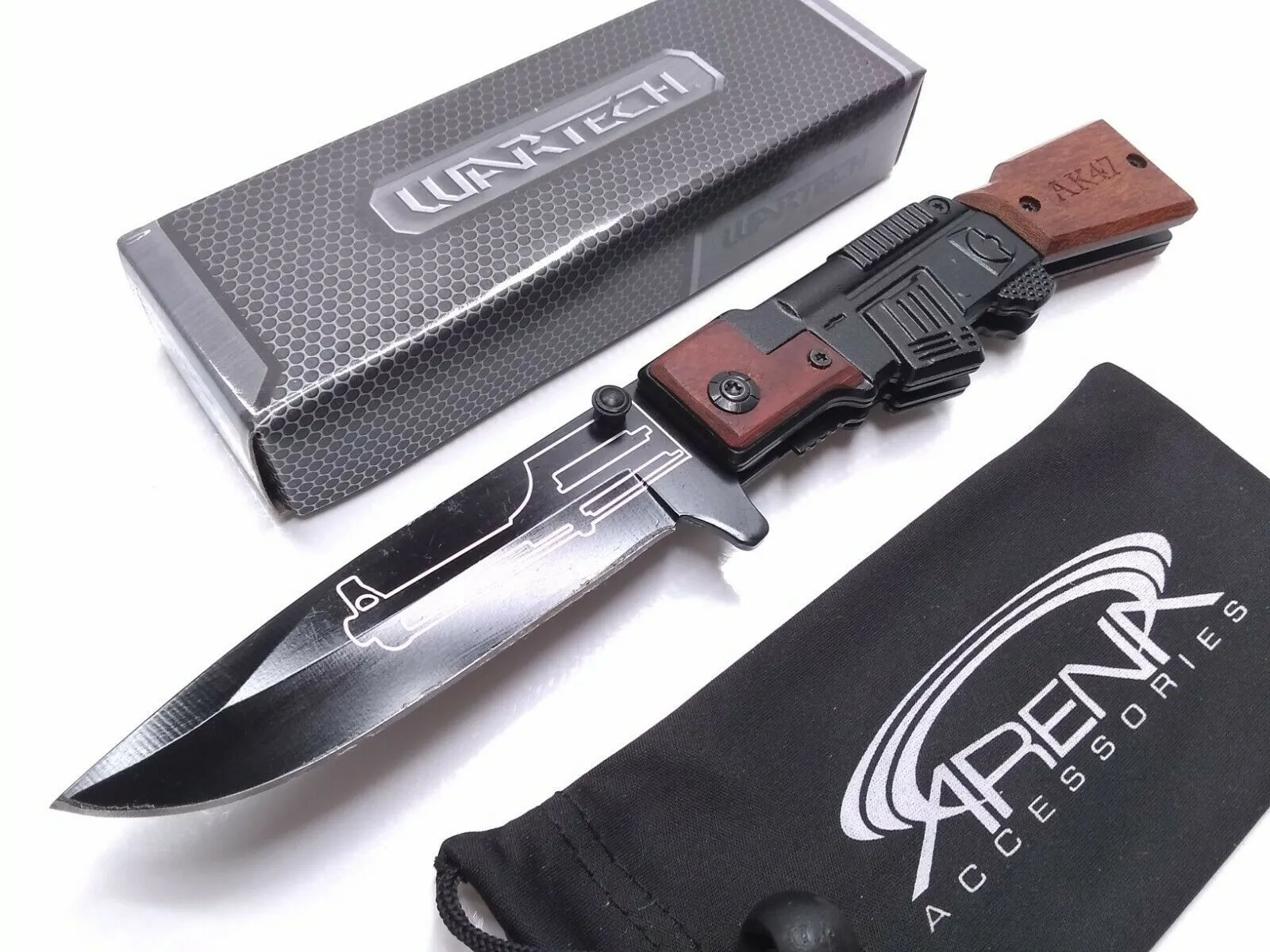 Product image for AK47 Gun Style Rifle Pocket Knife Flipper