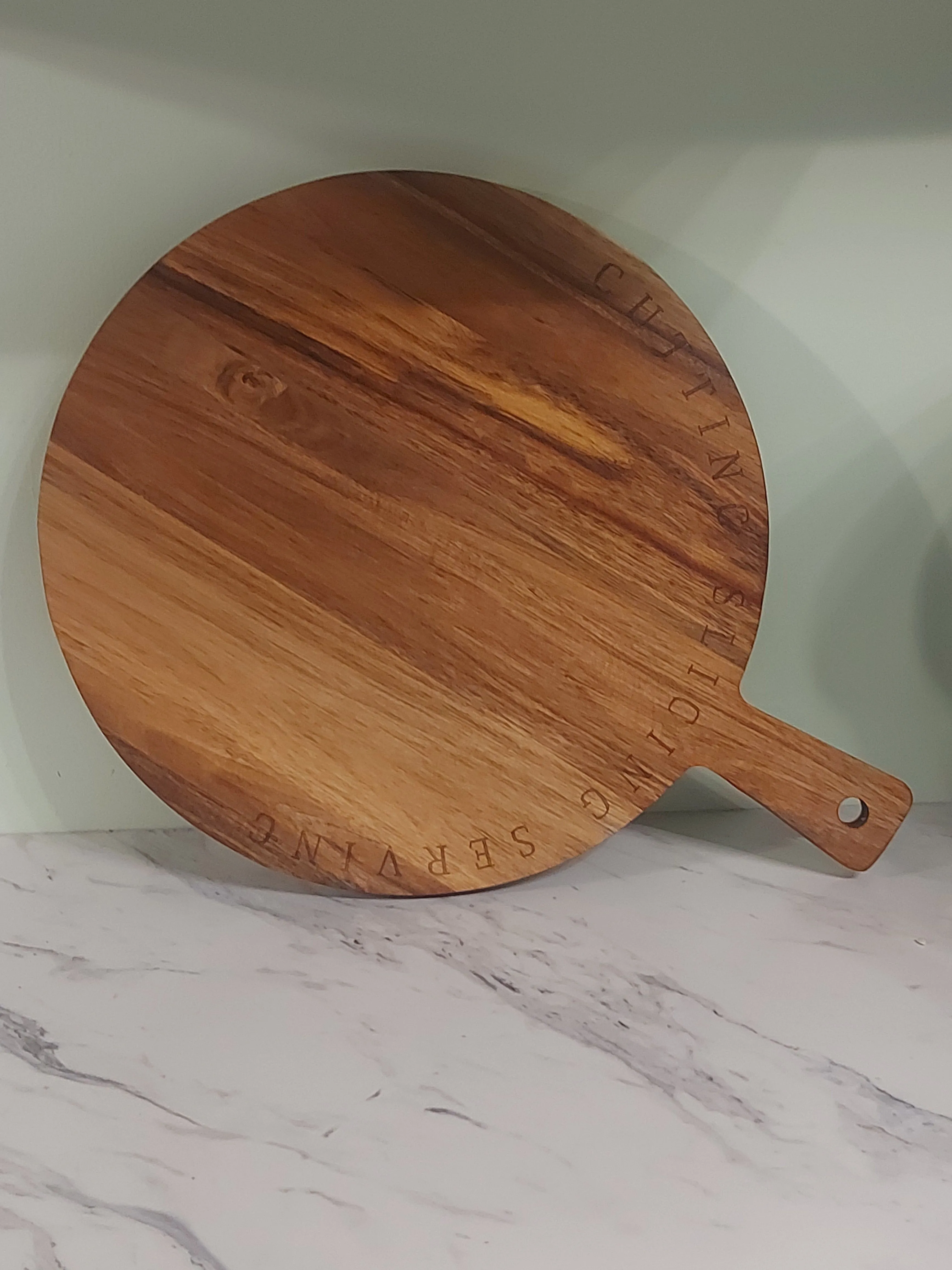 Product image for New Round Charcuterie Treated With Food Safe Board Butter