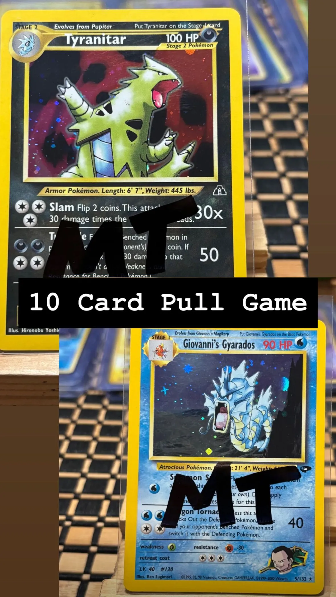 Product image for Spot #5  10 Card Pull Game Ttar & Giovanni Gyarados PICK YOUR CHASE