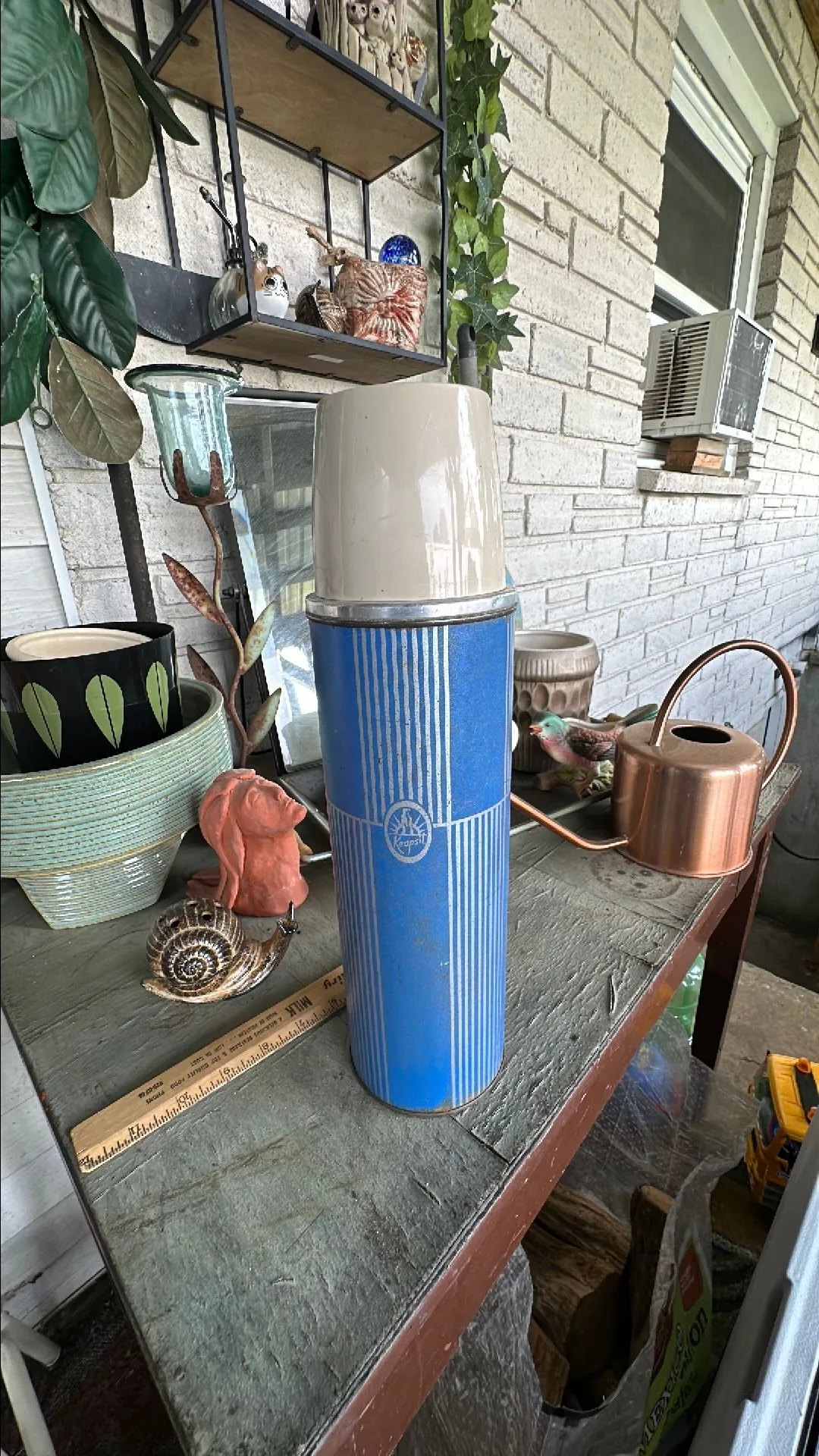 Product image for Keepsit blue thermos excellent vintage condition