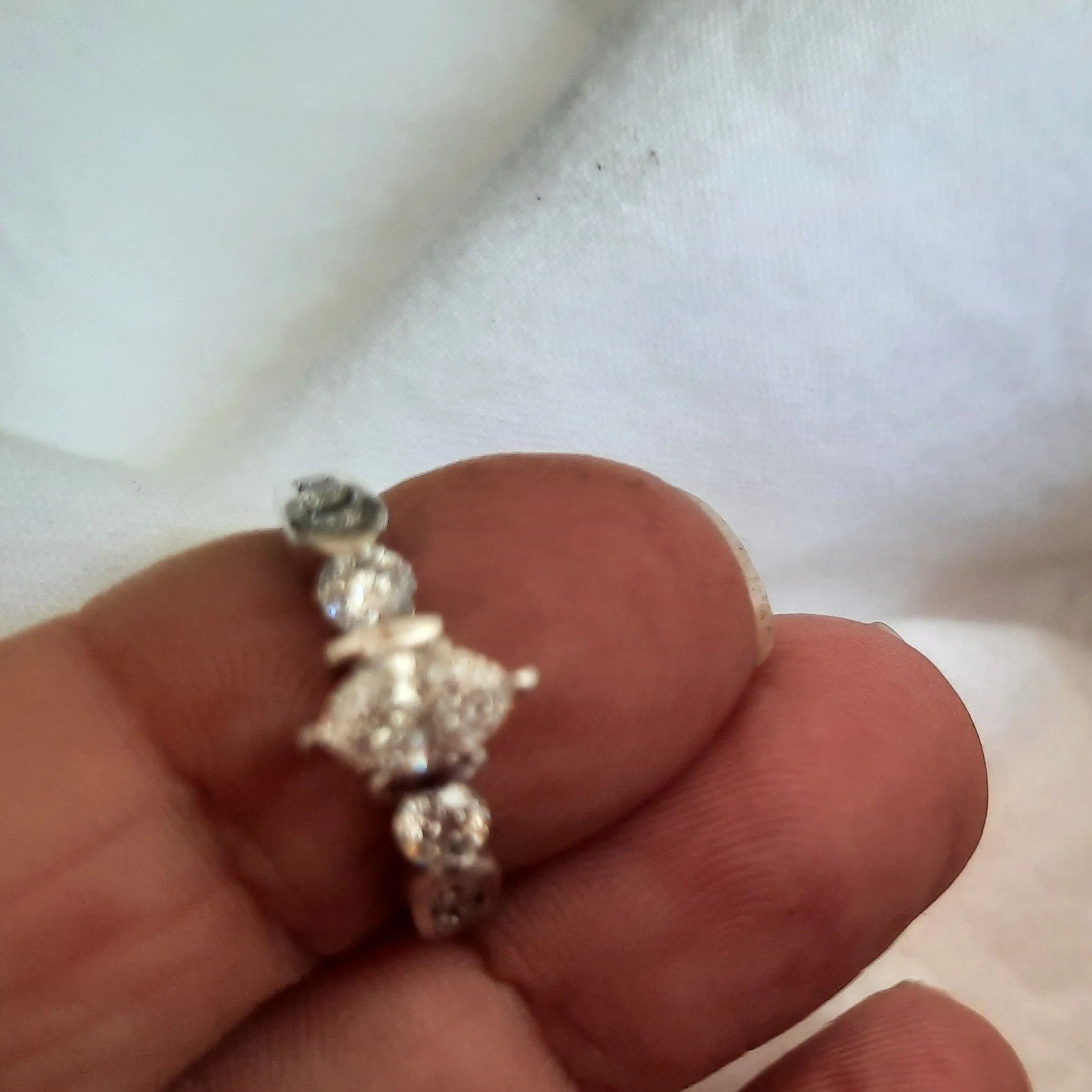 Product image for 14k white gold VS2 Diamond Engagement Ring with appraisal