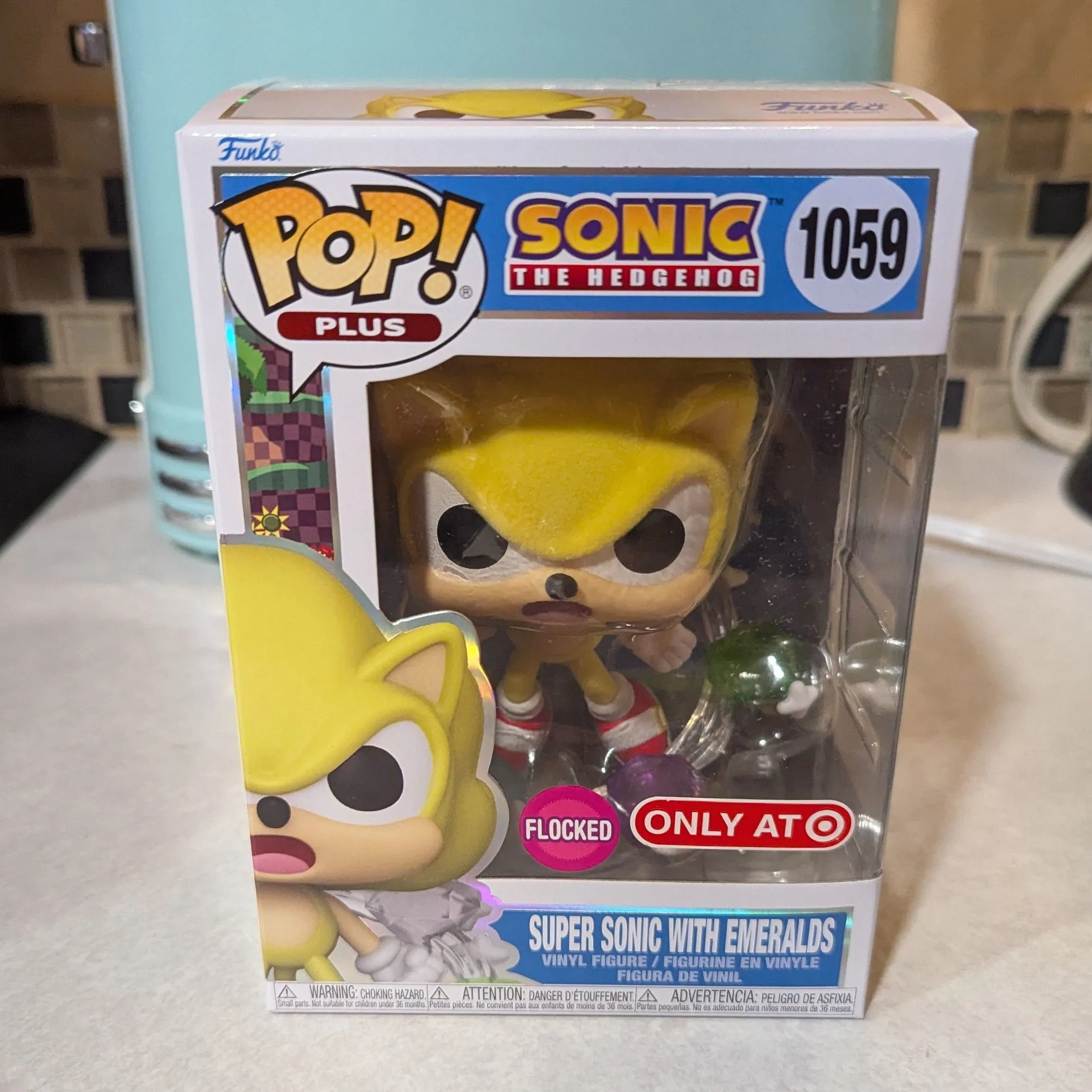 Product image for Funko Pop! Super Sonic with Emeralds #1059 Flocked Target Exclusive