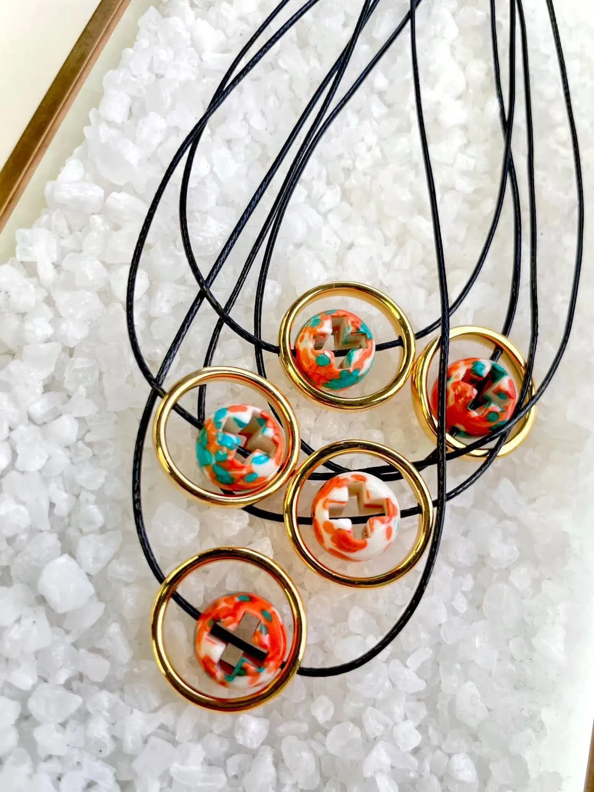 Product image for Mosaic cross bead cross necklace