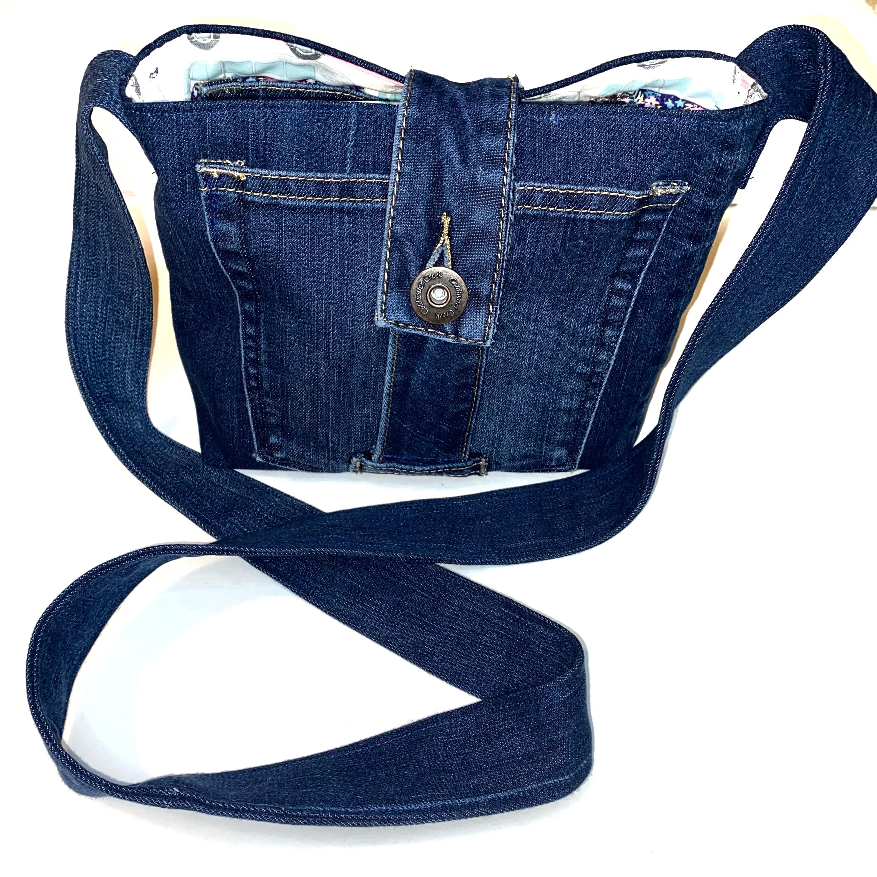 Product image for Handmade Denim Crossbody Bag