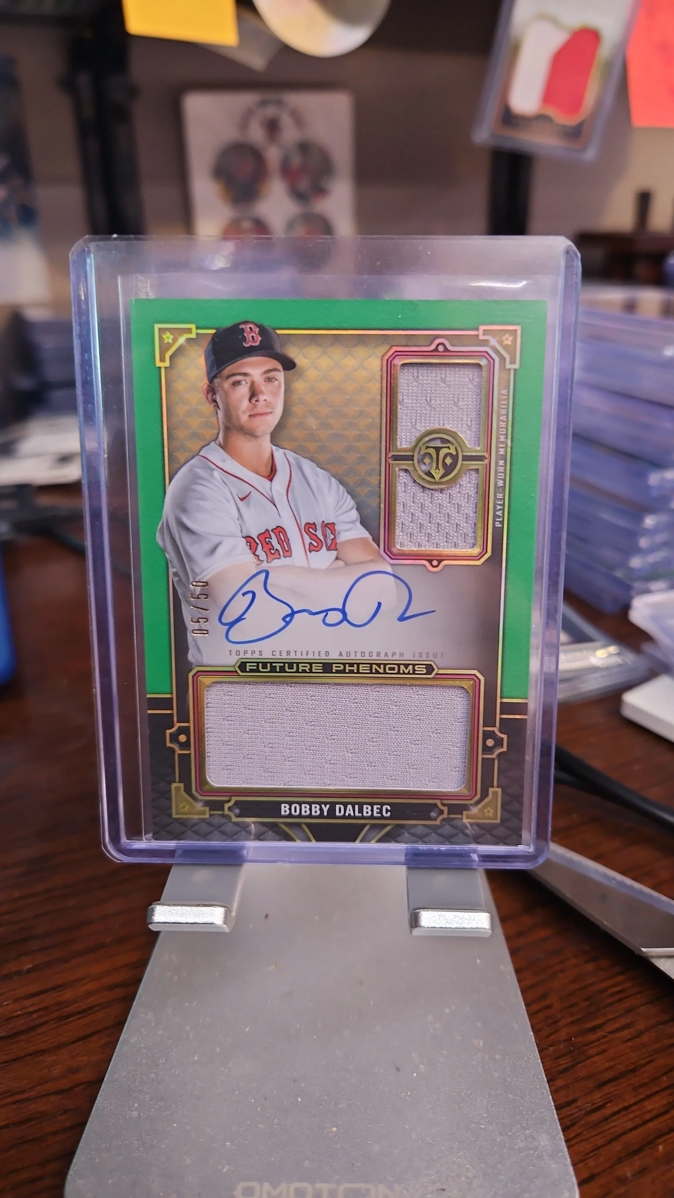 Product image for Bobby Dalbec Rookie Patch Auto #d 5/50...2022 Topps Triple Threads...Red Sox...