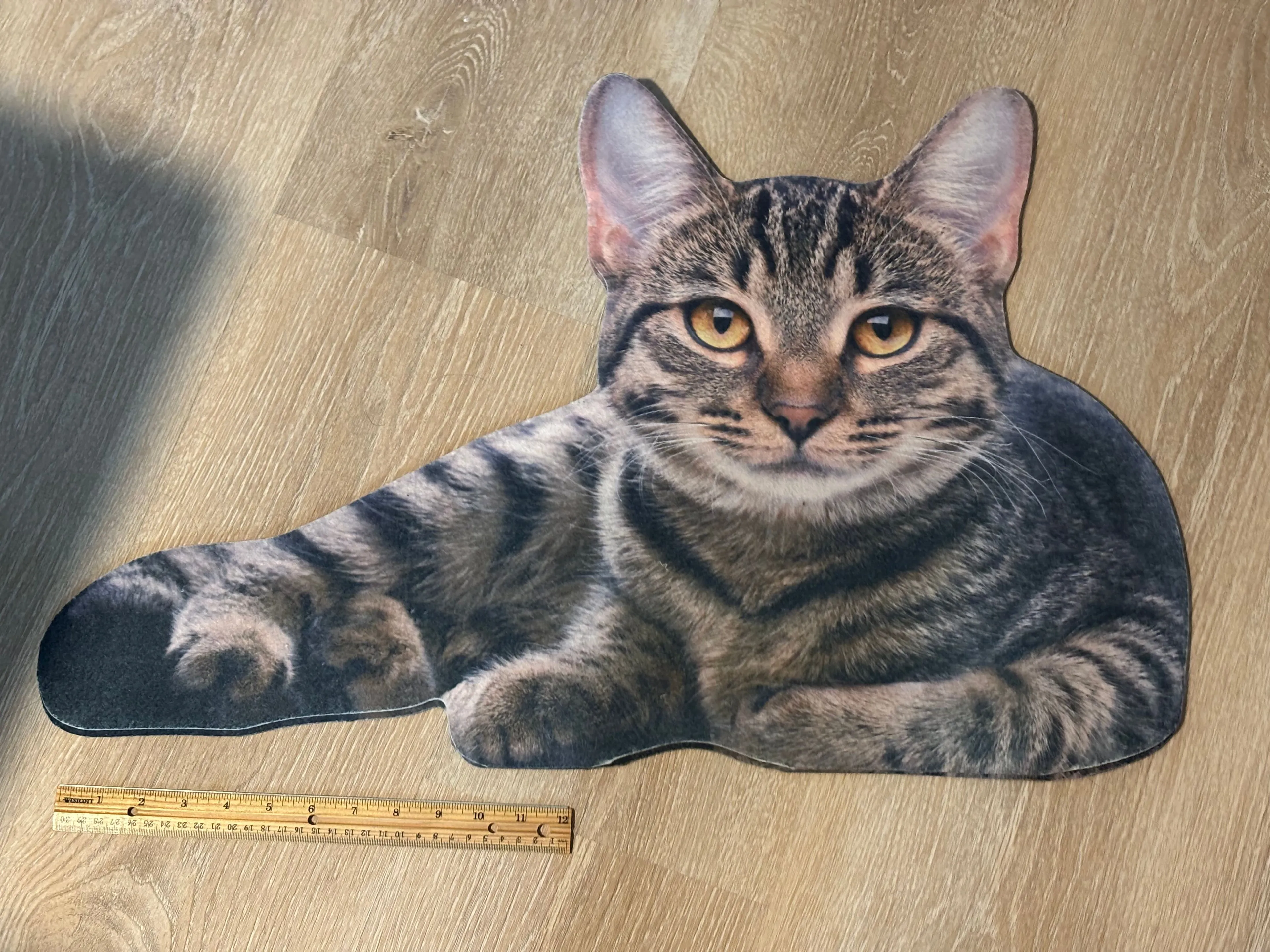 Product image for Grey Tabby Cat-Photo Thin Floor Mat