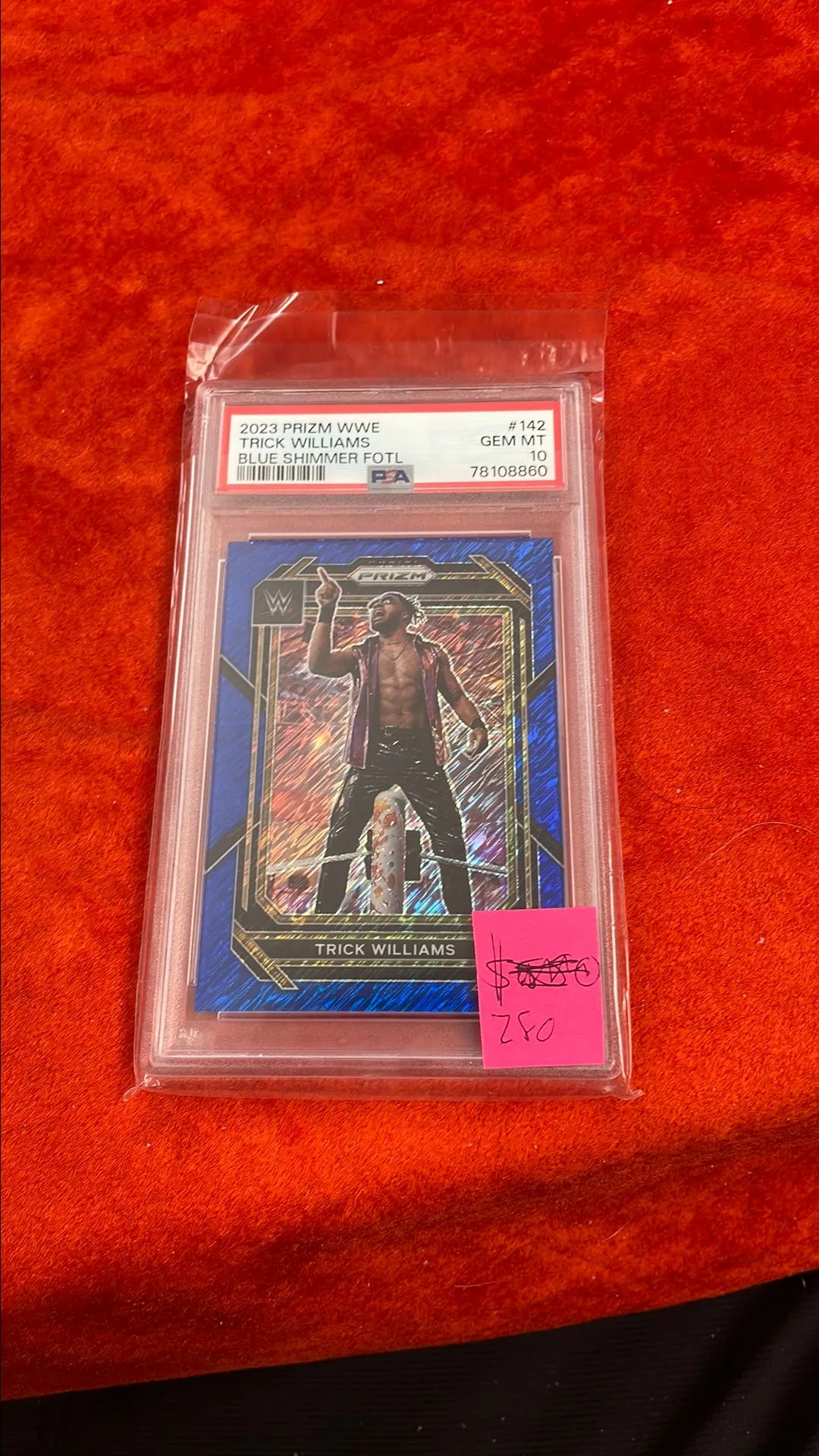 Product image for Trick Williams Blue Shimmer 2023 Prizm PSA 10