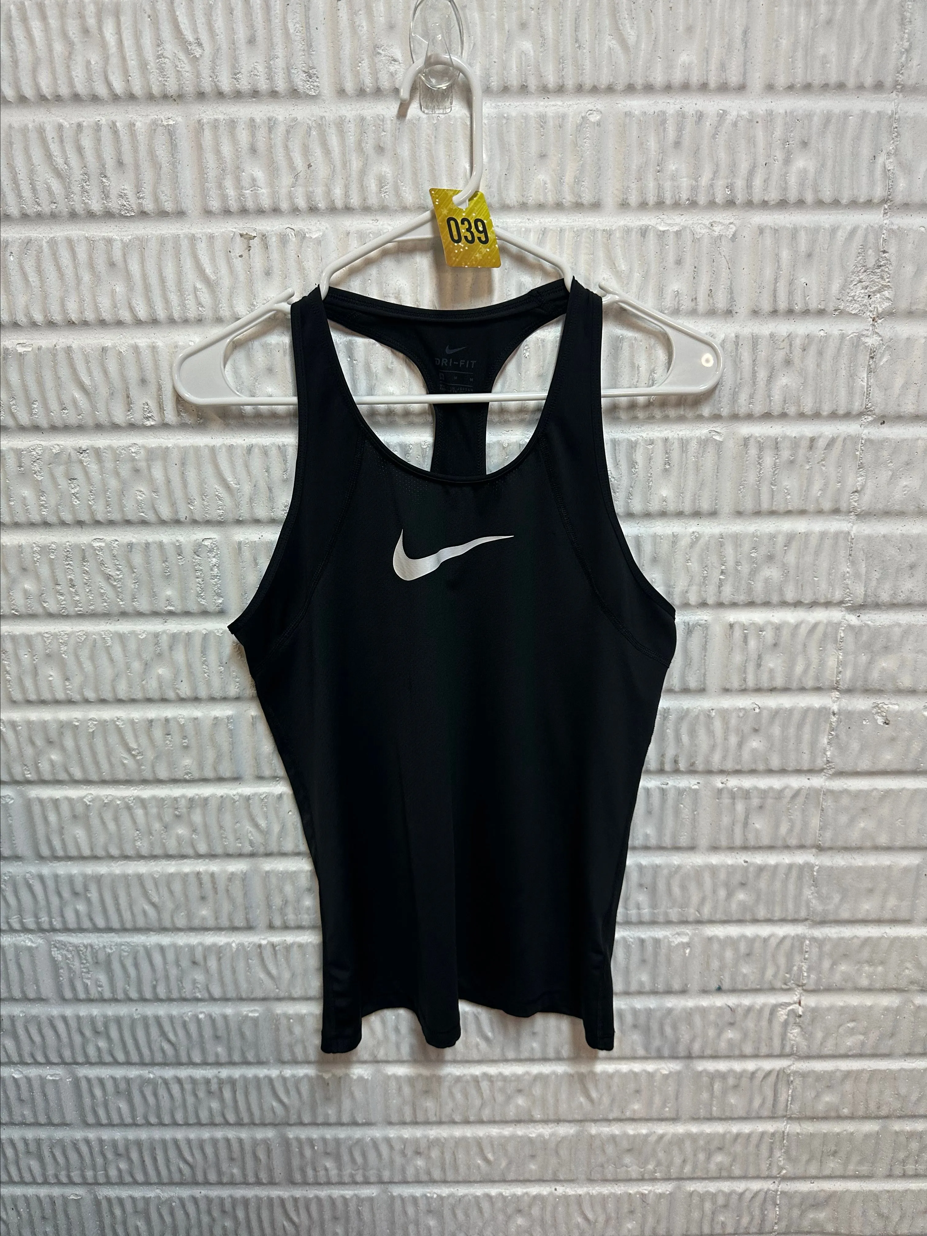 Product image for 39Y Nike Dr Fit Black Tank Top size medium
