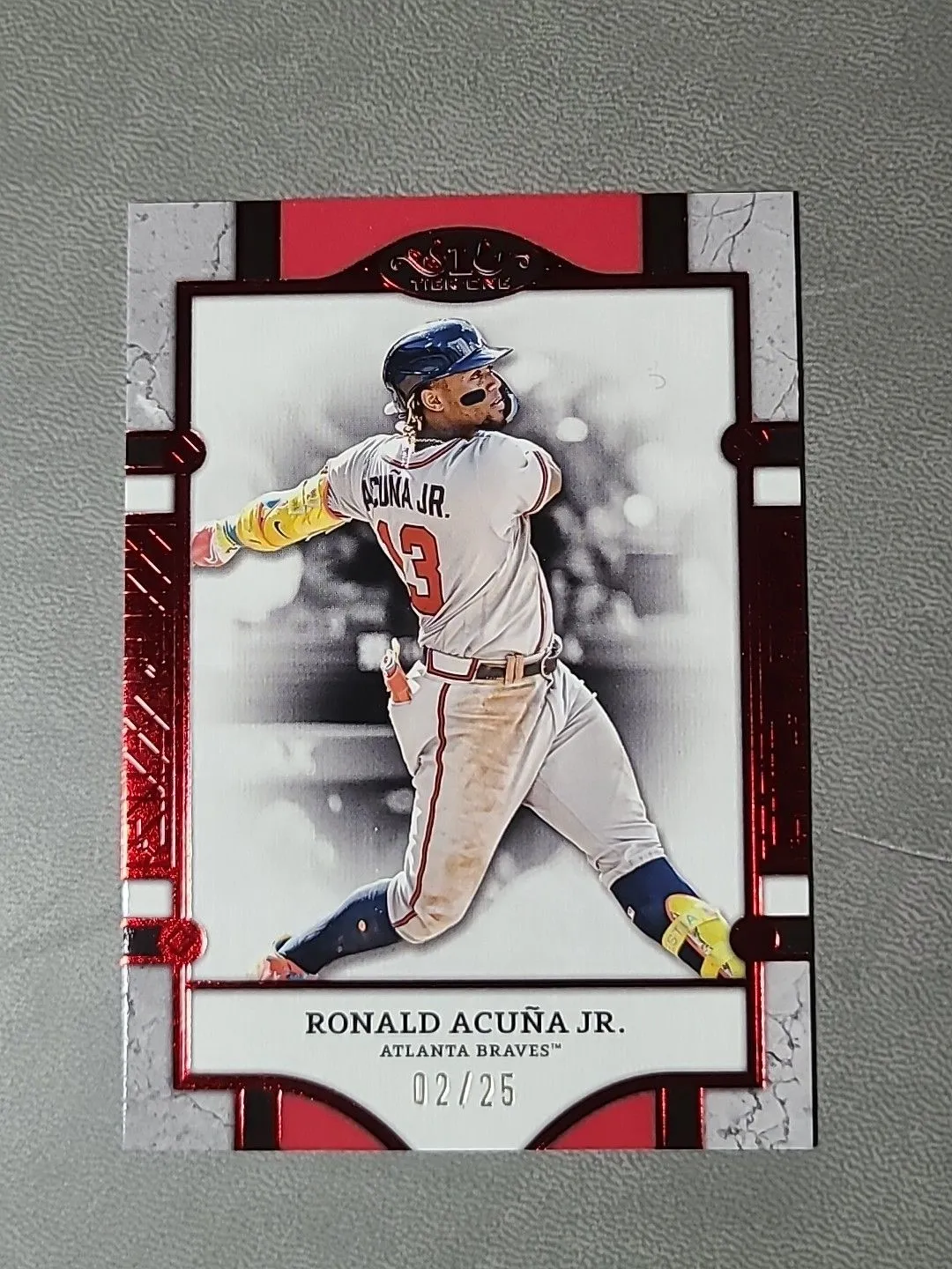 Product image for Ronald Acuna Jr Red /25 Color Match 