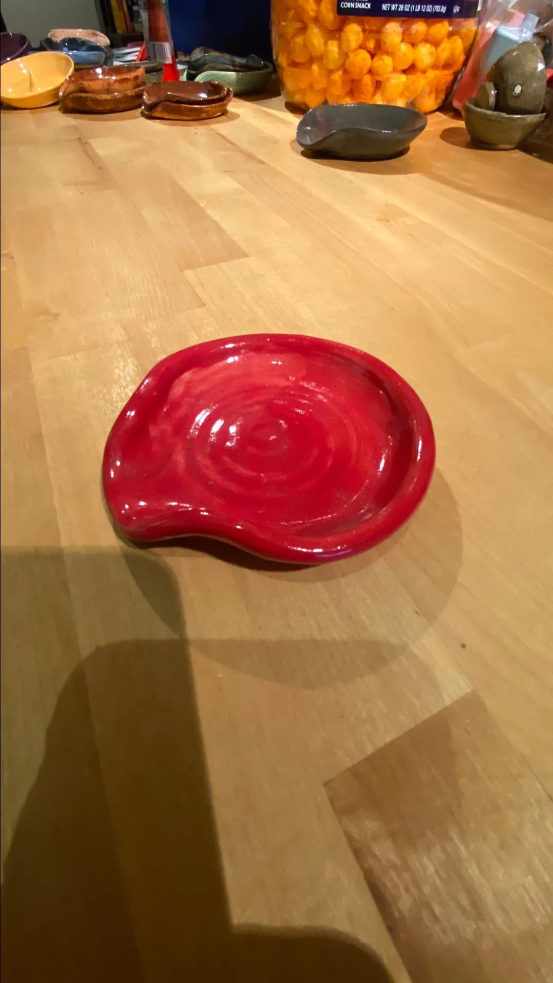 Product image for Round Ceramic Spoon Rest - Red Wagon