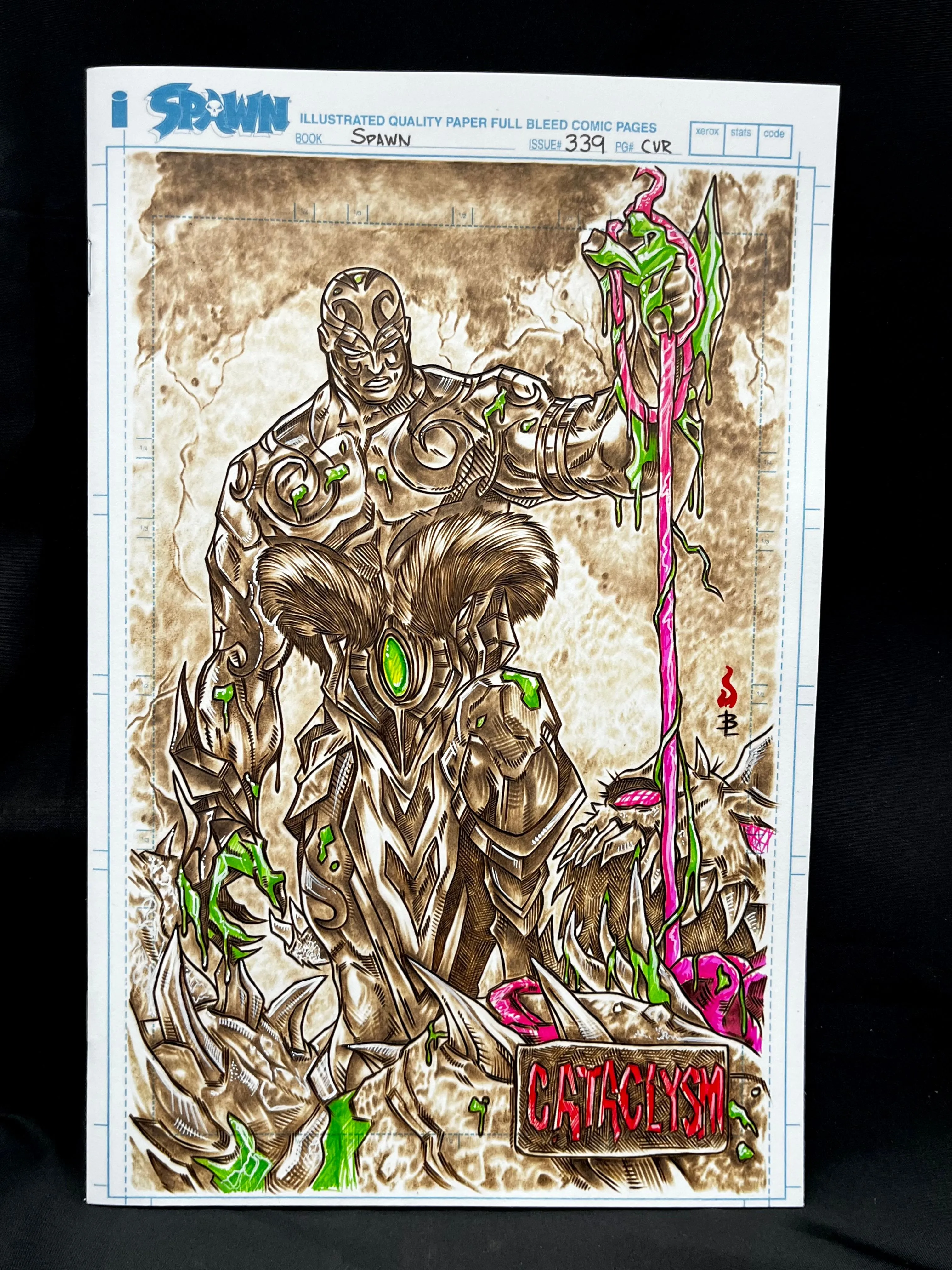 Product image for (ORIGINAL ART) Spawn 339 Burned Cover