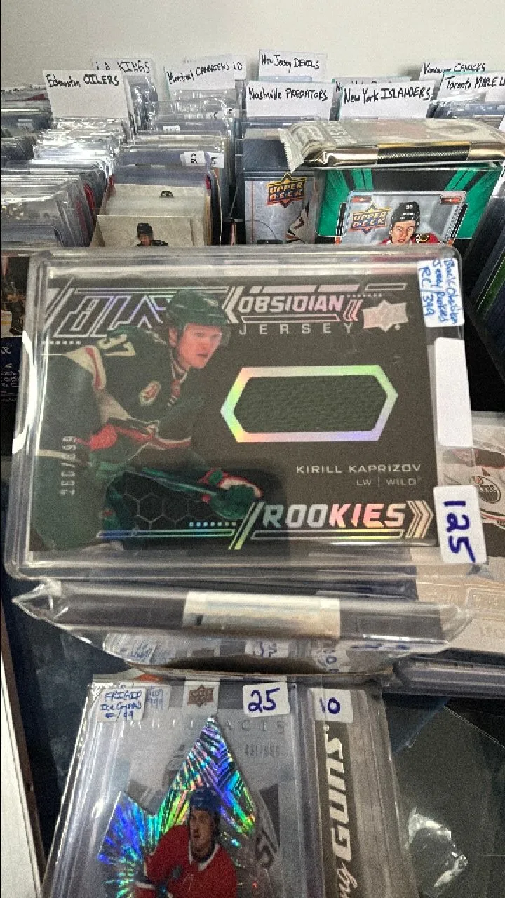 Product image for KIRILL KAPRIZOV /399 RC BLACK OBSIDIAN JERSEY ROOKIES