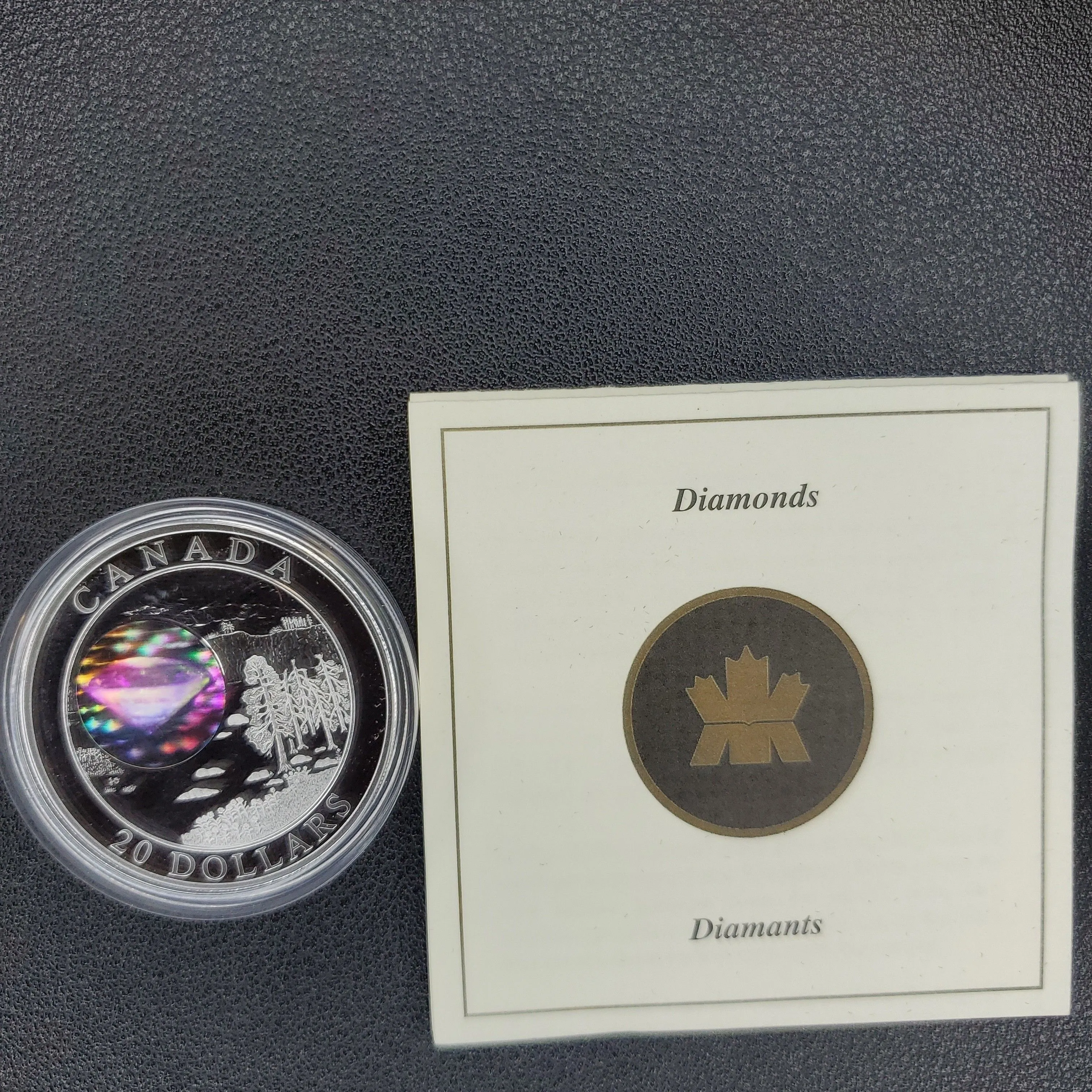 Product image for 2005 Canada $20 proof holographic diamonds
